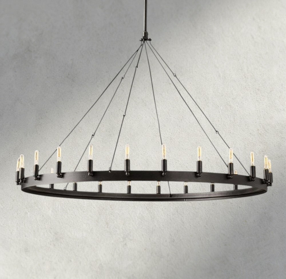 Camino Round Outdoor Chandelier 26", 38", 50", 63", 73"-chandelier-Briglighting