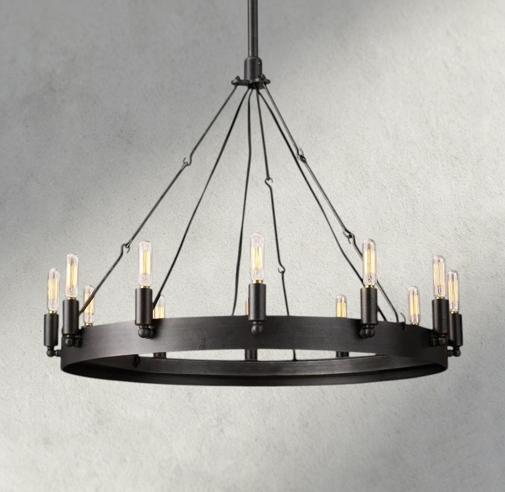 Camino Round Outdoor Chandelier 26", 38", 50", 63", 73"-chandelier-Briglighting