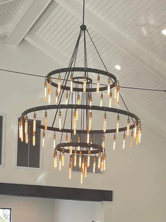 Retro-Inspired Metal Pendant Light Chandelier for Living Room/Bedroom/Staircase/Villa-Briglighting
