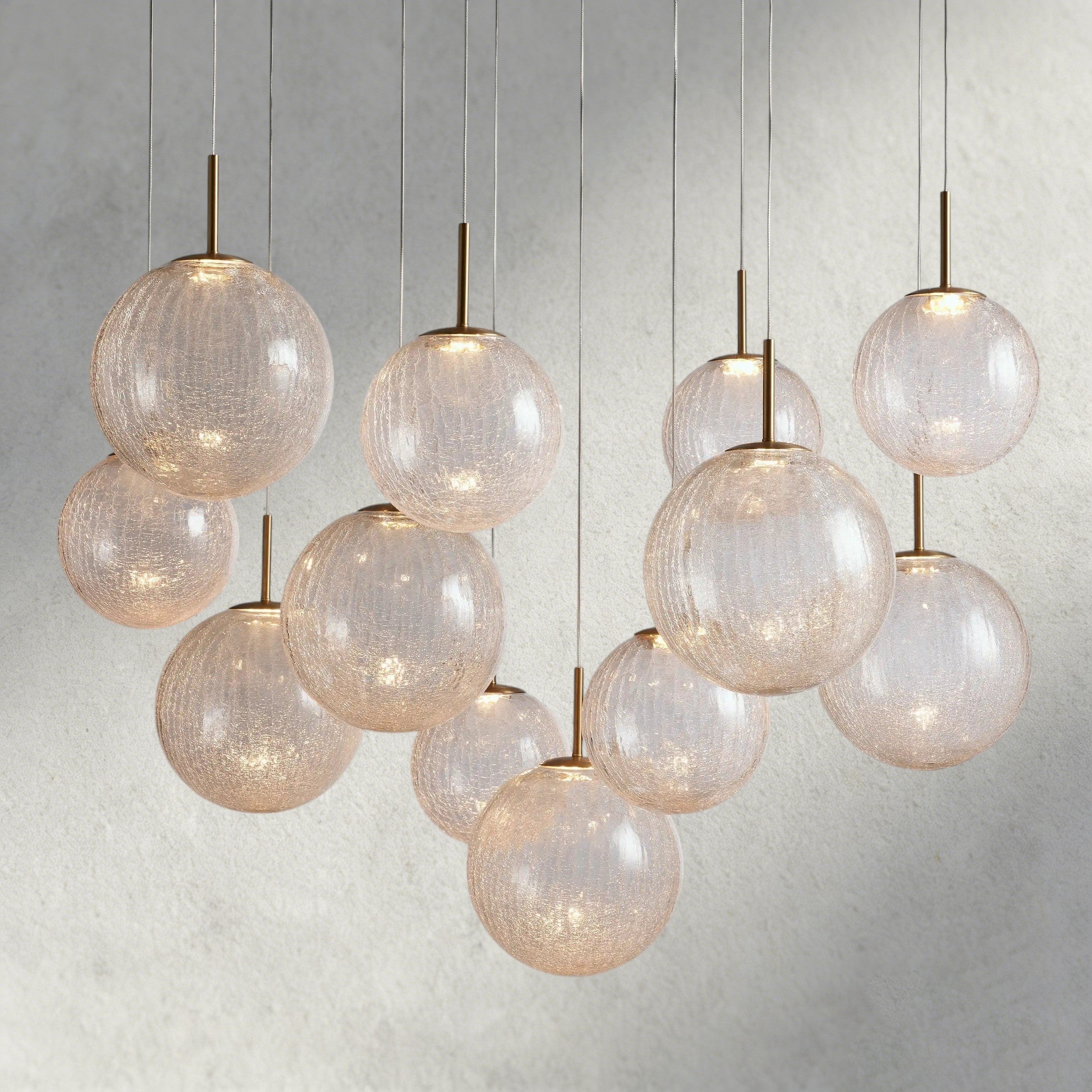 43" / CRACKLE Casen Round Chandelier 20", 28", 34", 43"