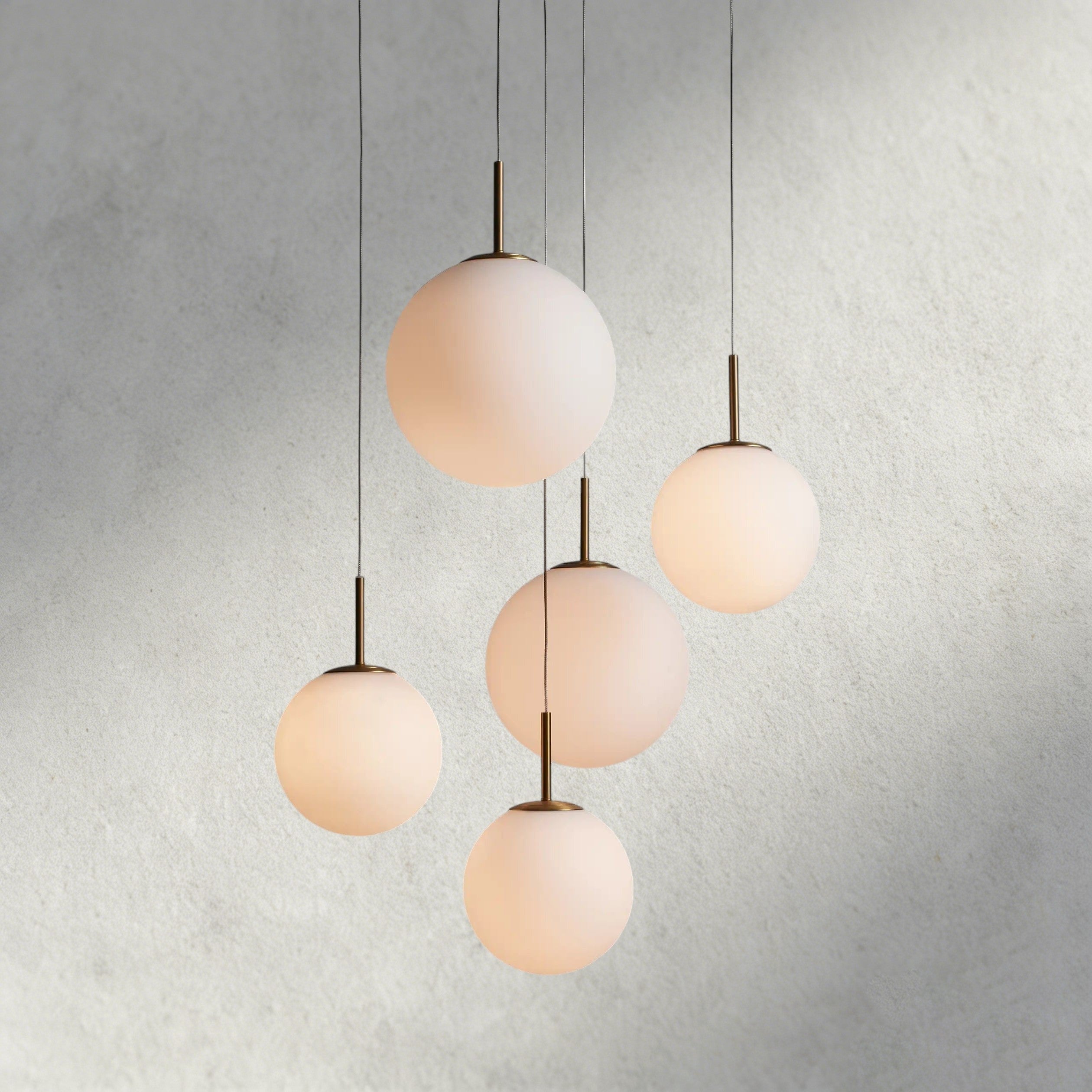 28" / MATTE OPAL Casen Round Chandelier 20", 28", 34", 43"