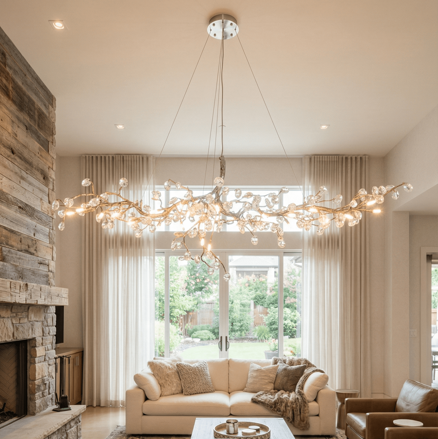 Cherry Blossom Branch Tree Chandelier-Briglighting