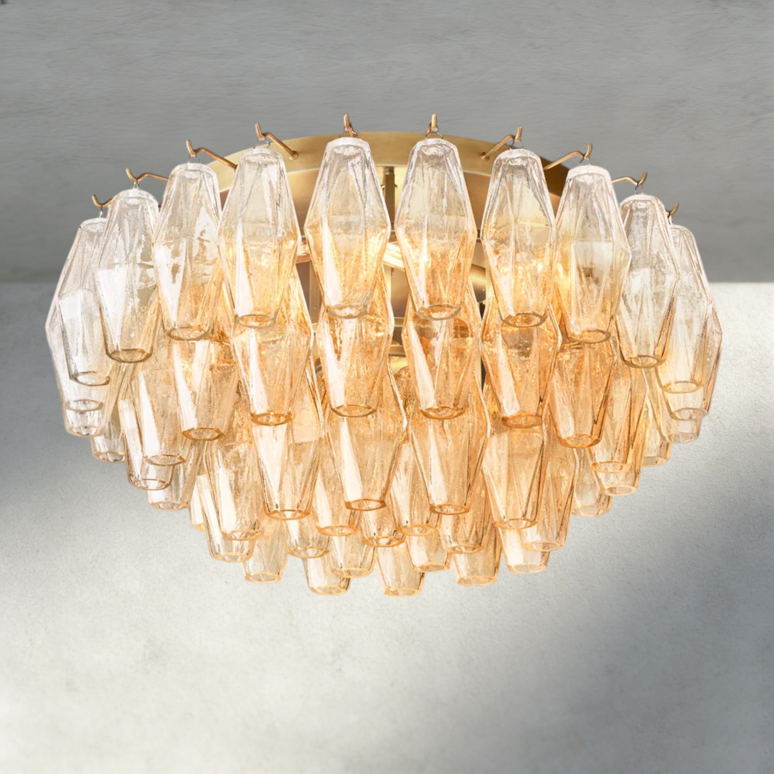 Chiara Clear/ Smoke Glass Flushmount 17", 22"-Flush Mount-Briglighting