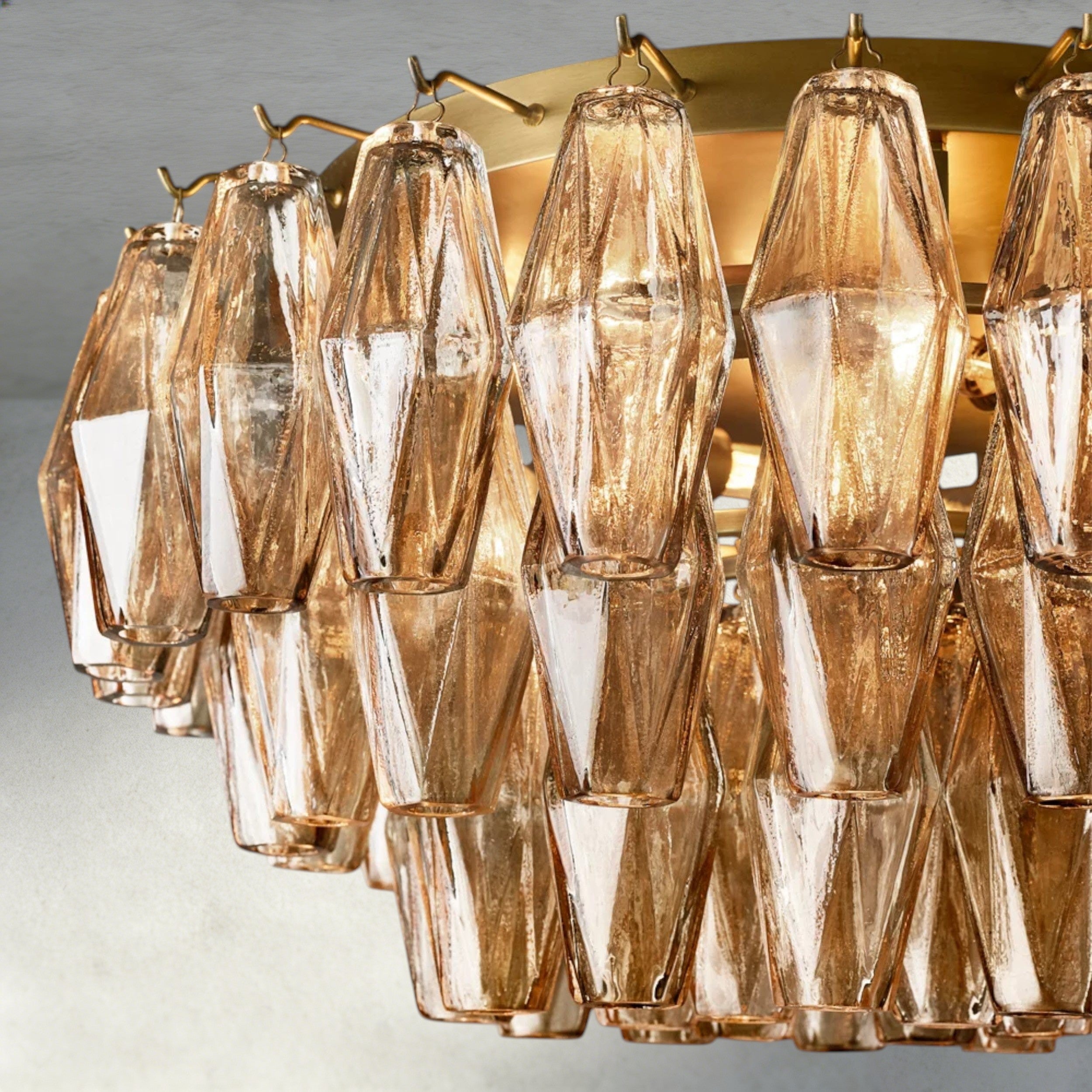Chiara Clear/ Smoke Glass Flushmount 17", 22"-Flush Mount-Briglighting