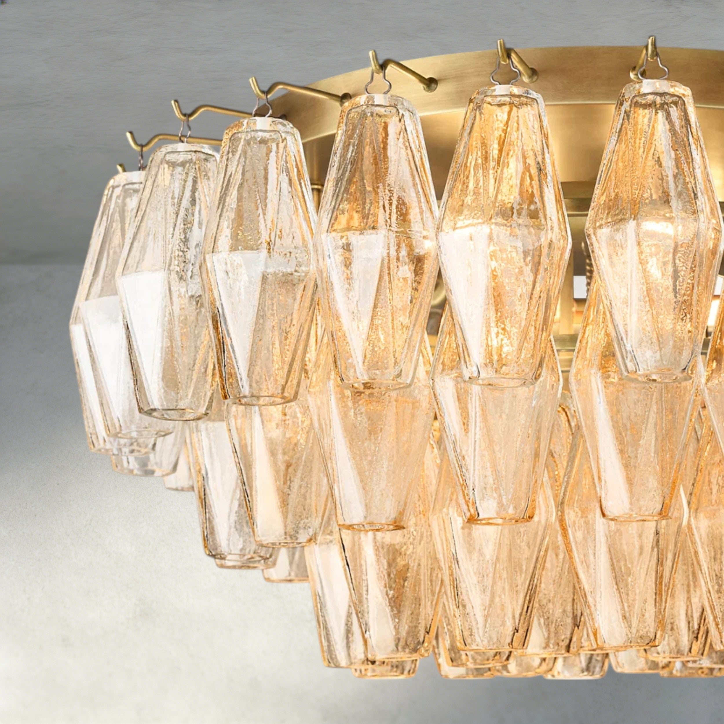 Chiara Clear/ Smoke Glass Flushmount 17", 22"-Flush Mount-Briglighting
