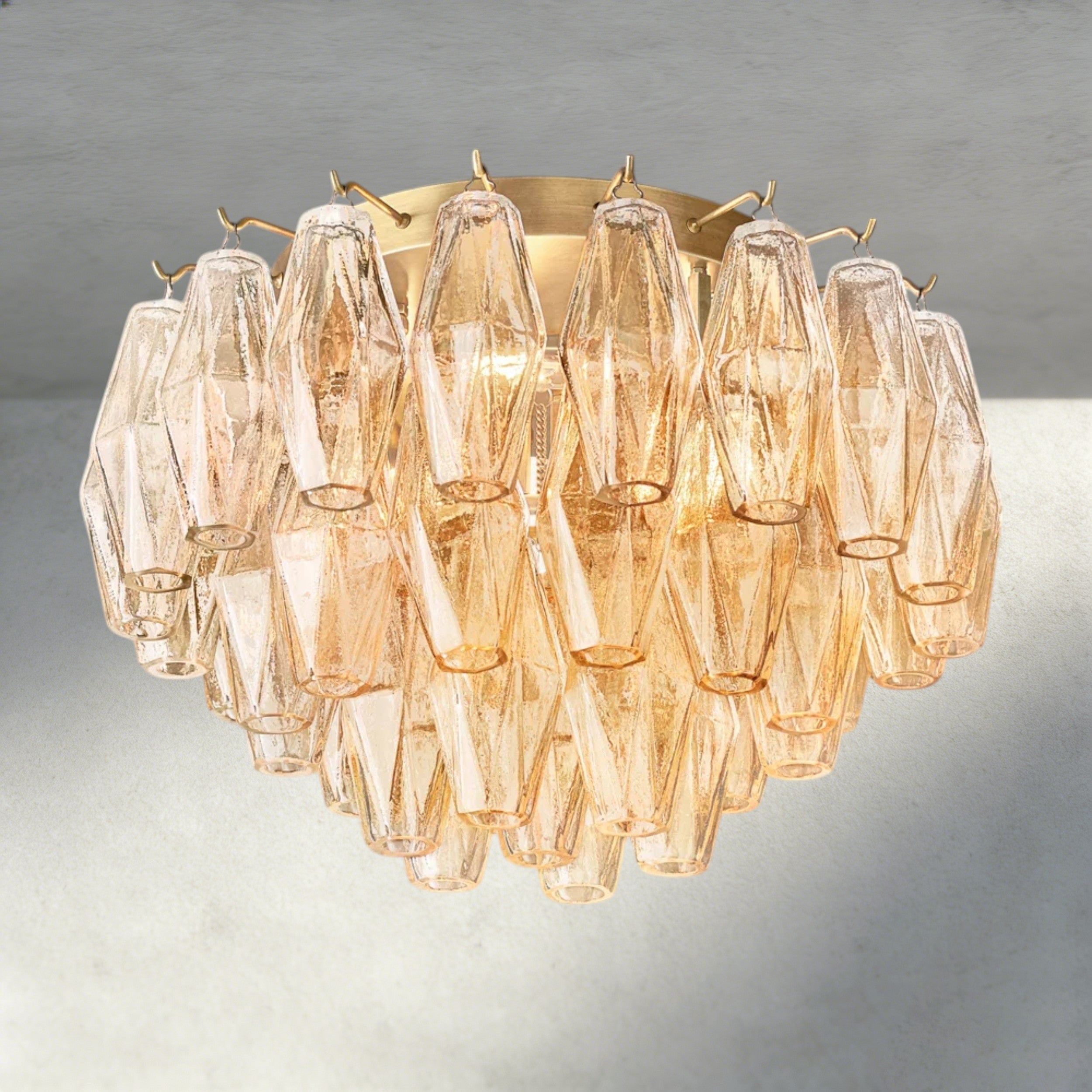 Chiara Clear/ Smoke Glass Flushmount 17", 22"-Flush Mount-Briglighting