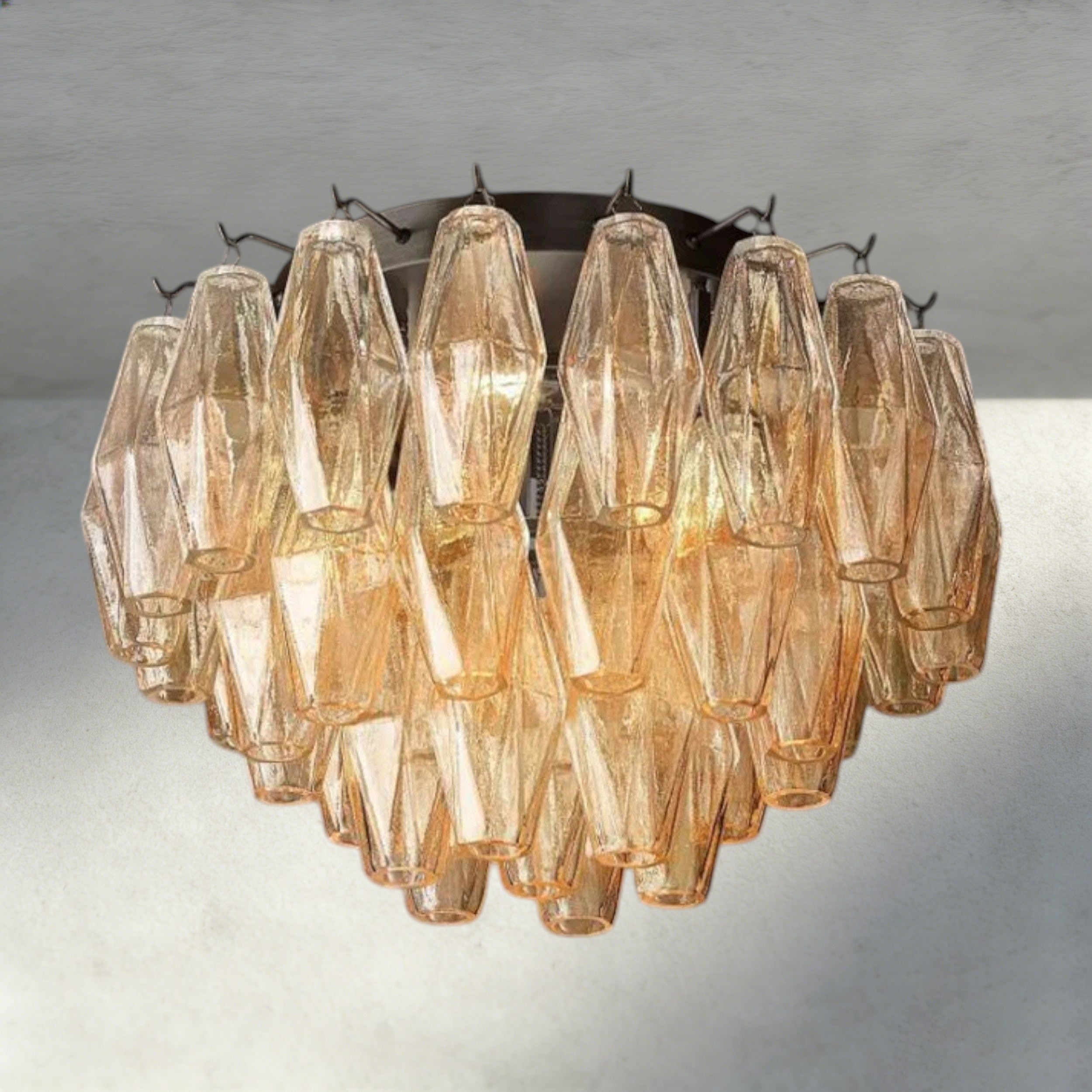 Chiara Clear/ Smoke Glass Flushmount 17", 22"-Flush Mount-Briglighting