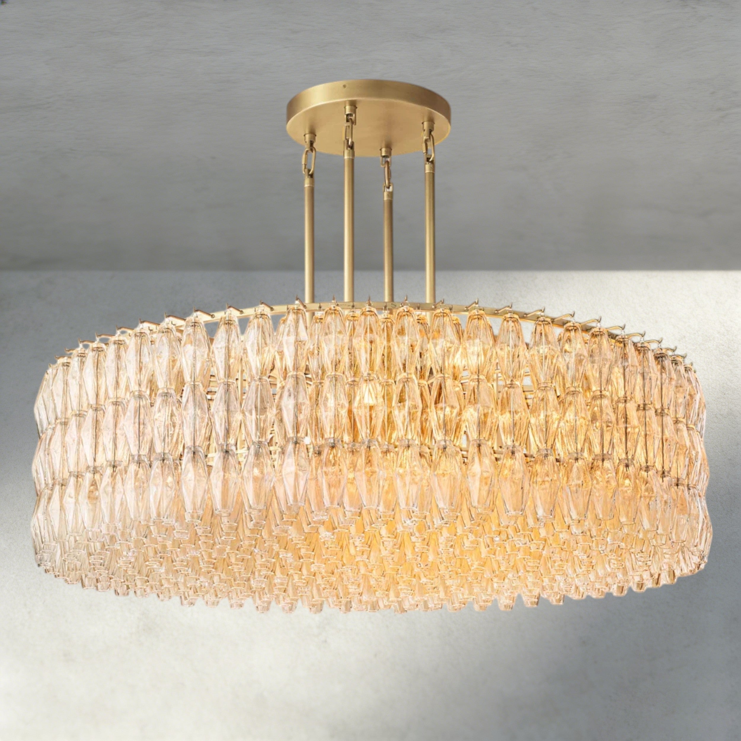 CHIARA CLEAR/ SMOKE GLASS ROUND CHANDELIER 37", 47", 62"-chandelier-Briglighting