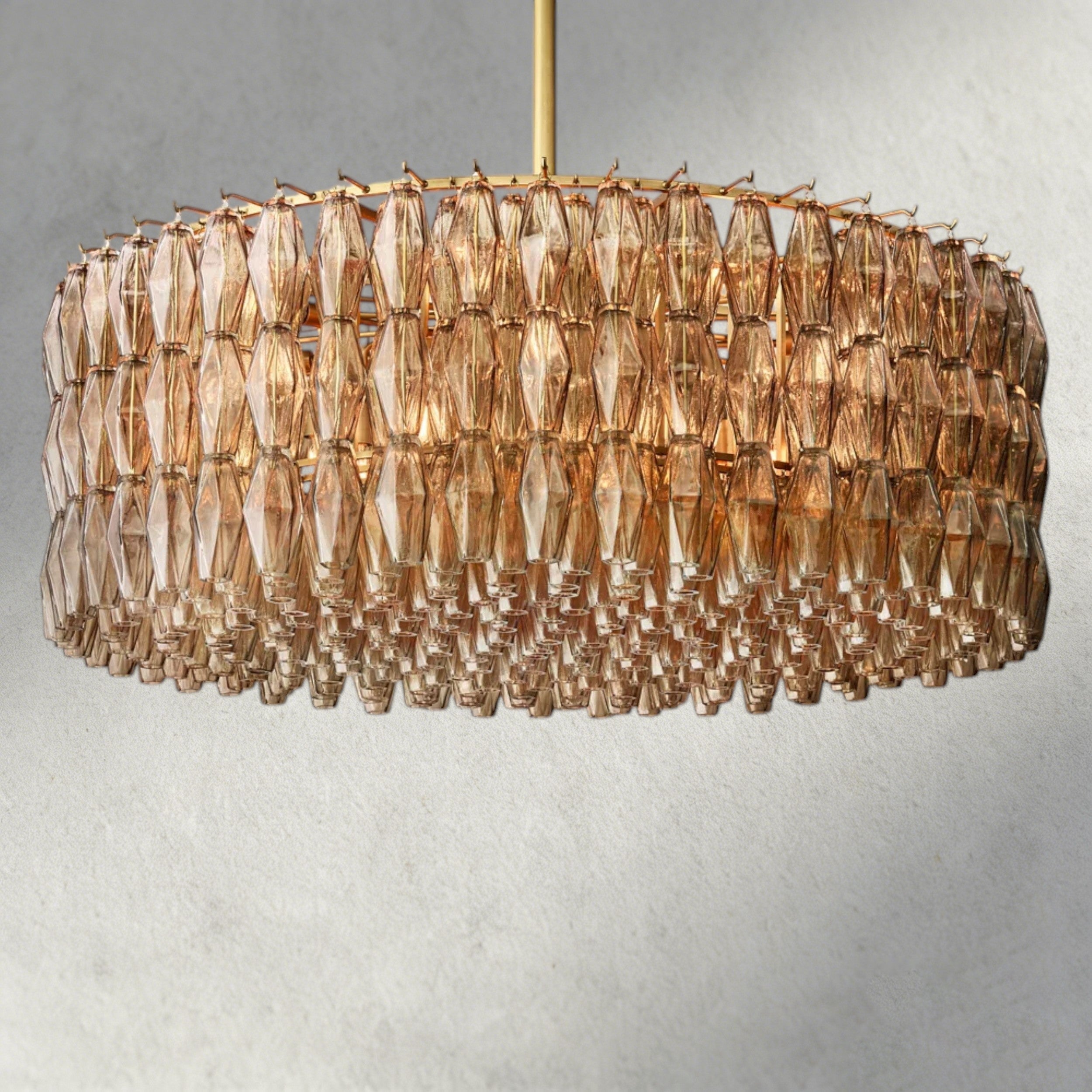 CHIARA CLEAR/ SMOKE GLASS ROUND CHANDELIER 37", 47", 62"-chandelier-Briglighting