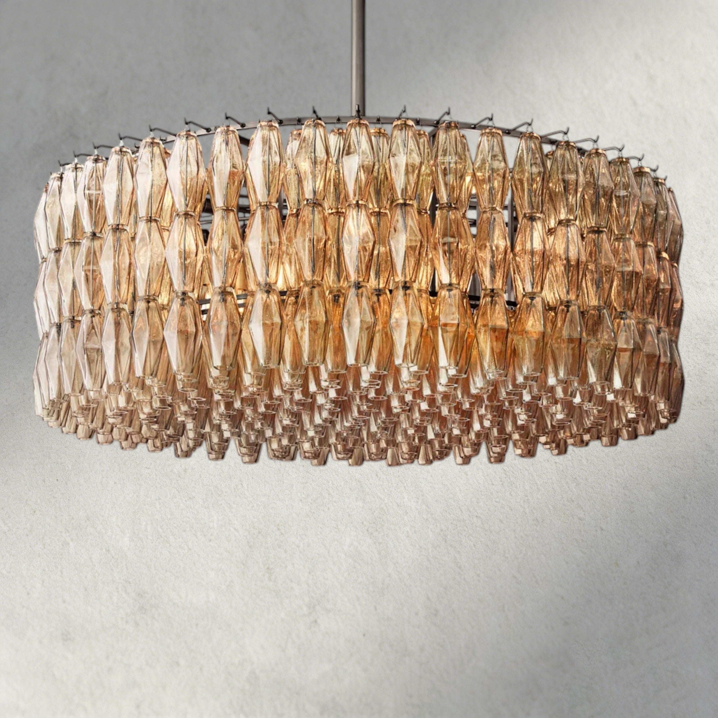 CHIARA CLEAR/ SMOKE GLASS ROUND CHANDELIER 37", 47", 62"-chandelier-Briglighting