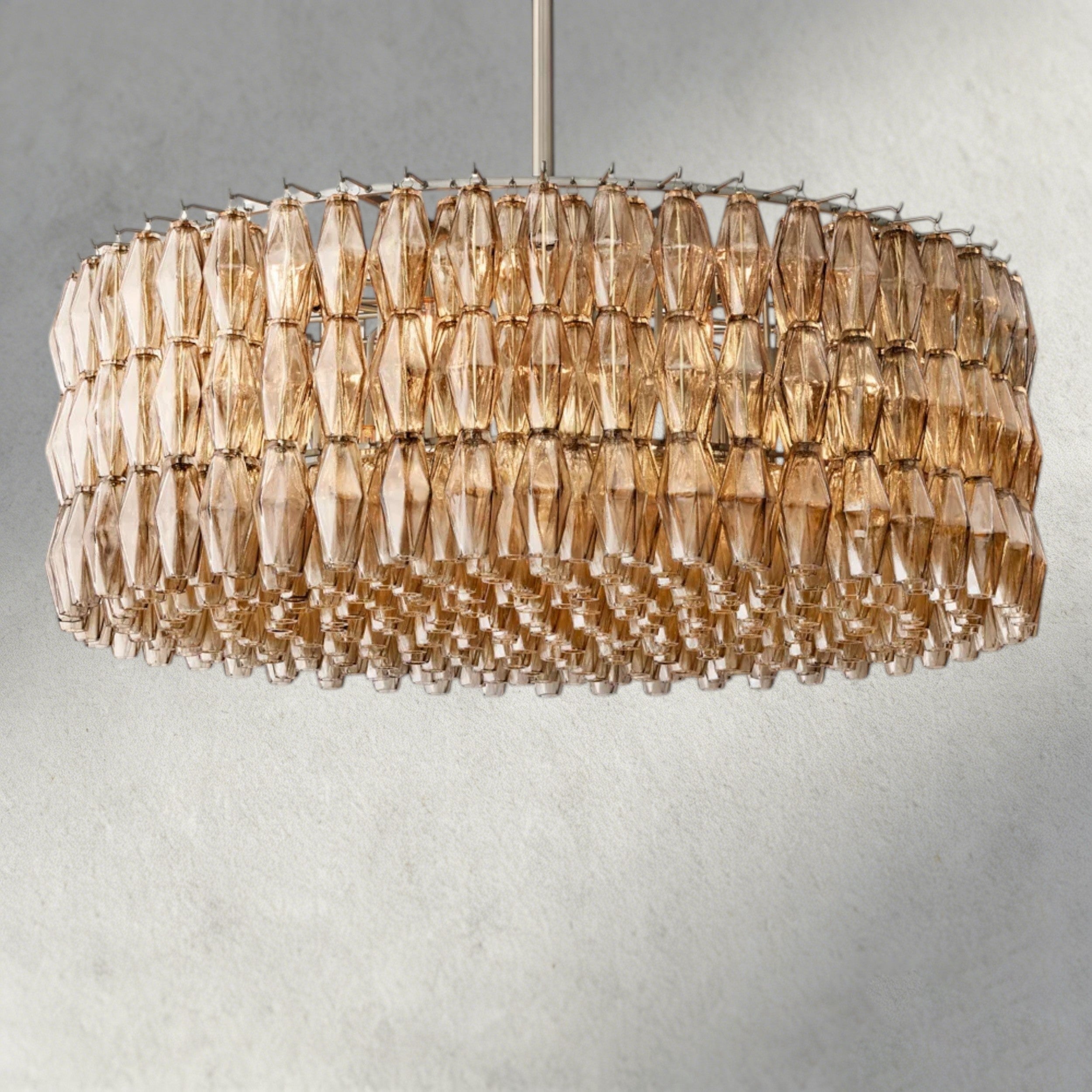 CHIARA CLEAR/ SMOKE GLASS ROUND CHANDELIER 37", 47", 62"-chandelier-Briglighting
