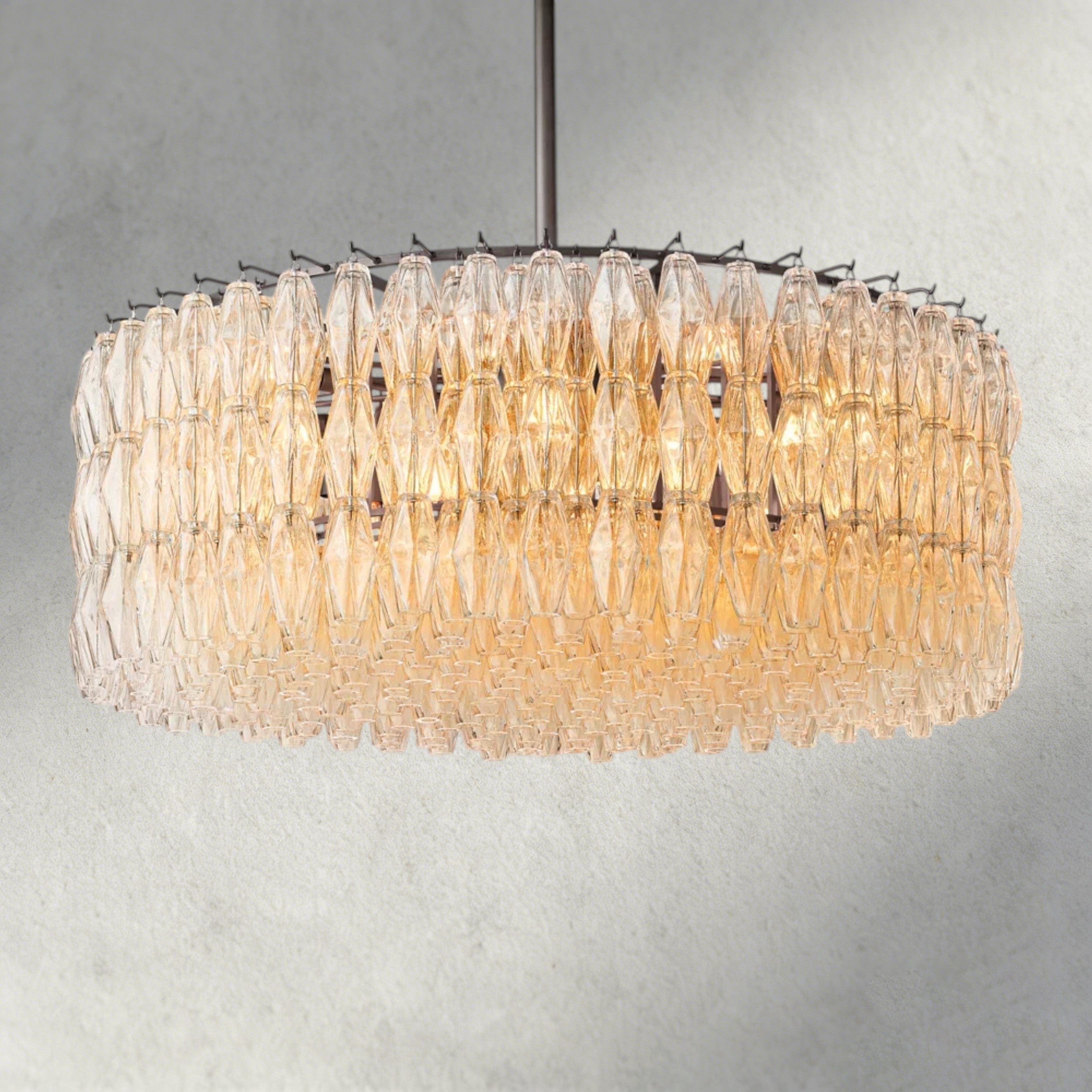 CHIARA CLEAR/ SMOKE GLASS ROUND CHANDELIER 37", 47", 62"-chandelier-Briglighting