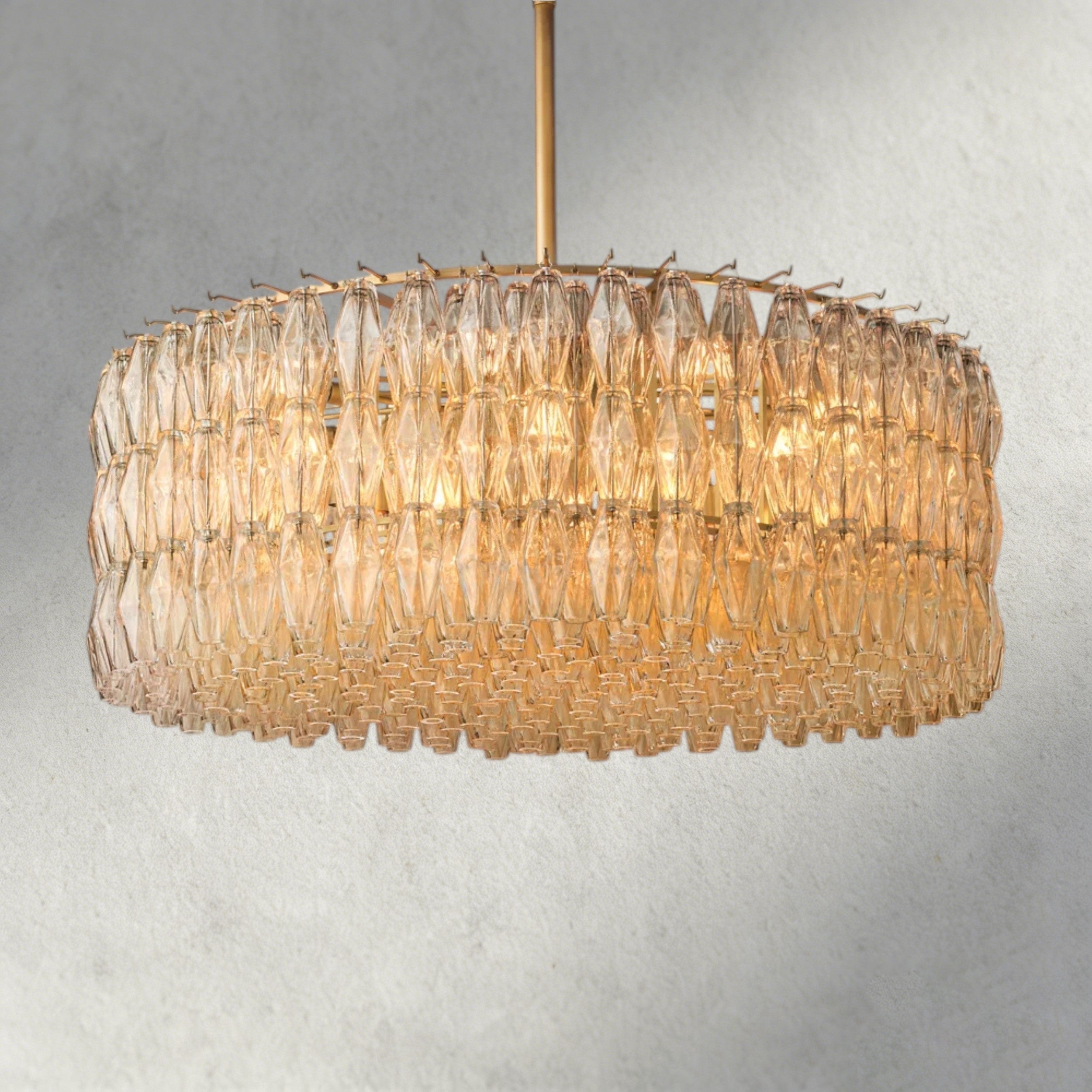 CHIARA CLEAR/ SMOKE GLASS ROUND CHANDELIER 37", 47", 62"-chandelier-Briglighting