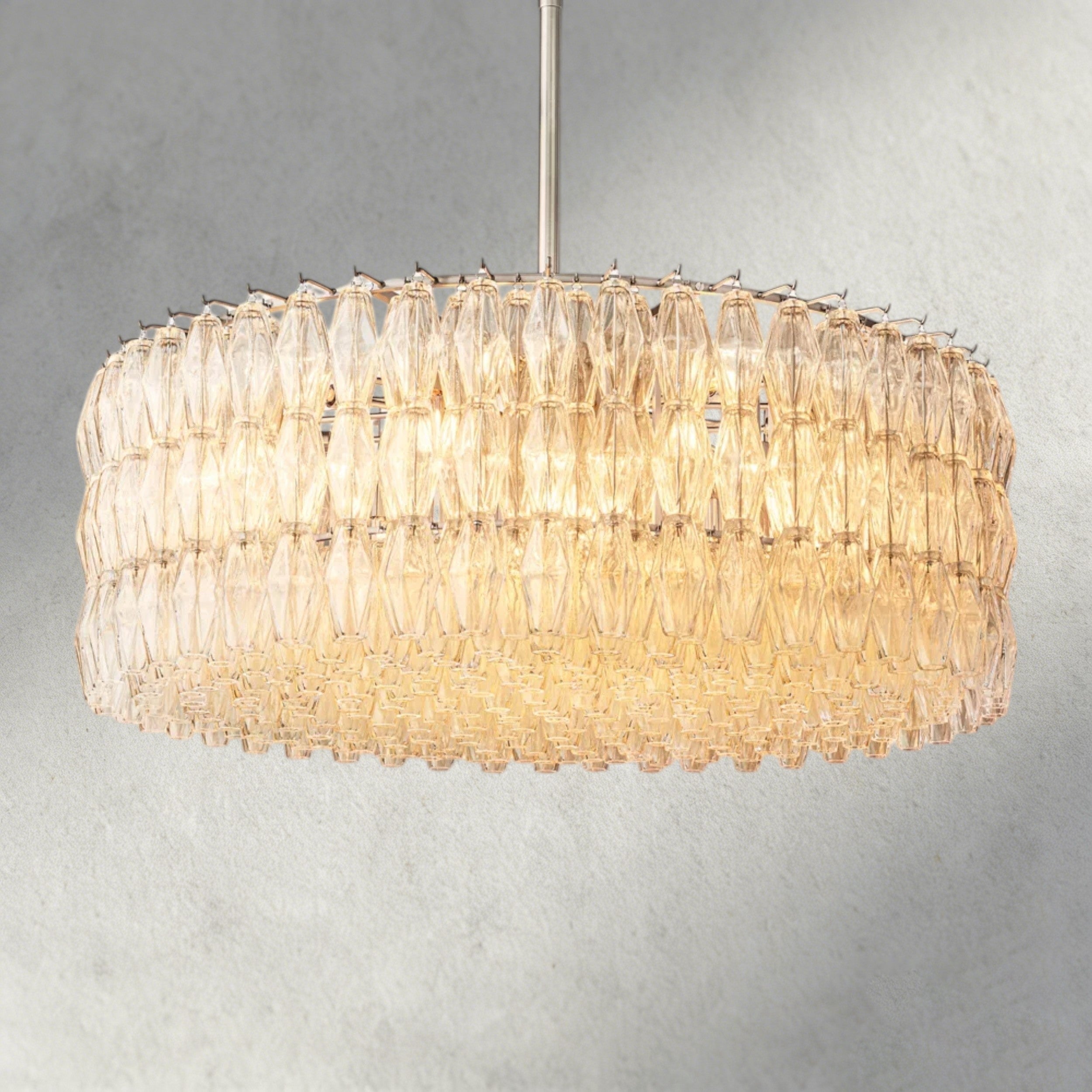 CHIARA CLEAR/ SMOKE GLASS ROUND CHANDELIER 37", 47", 62"-chandelier-Briglighting