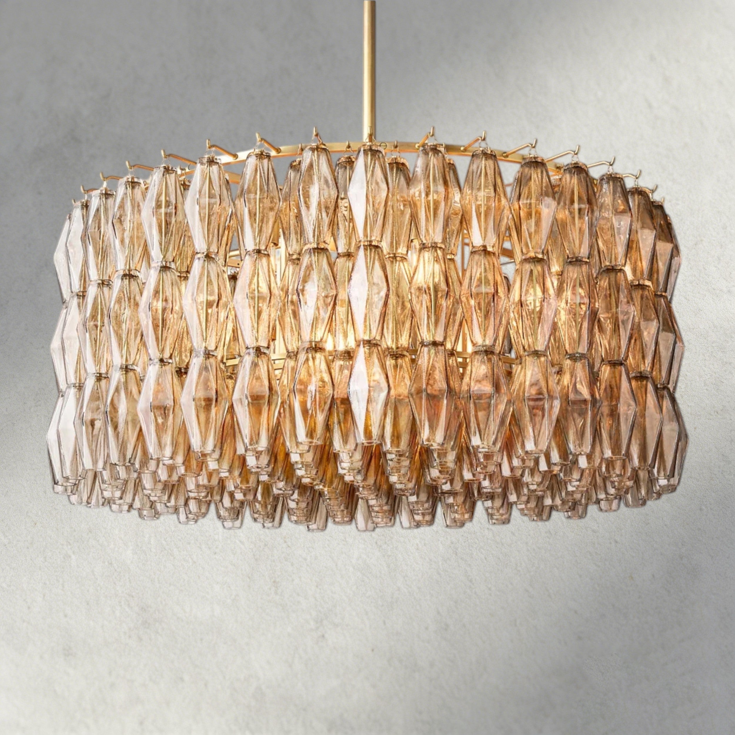 CHIARA CLEAR/ SMOKE GLASS ROUND CHANDELIER 37", 47", 62"-chandelier-Briglighting