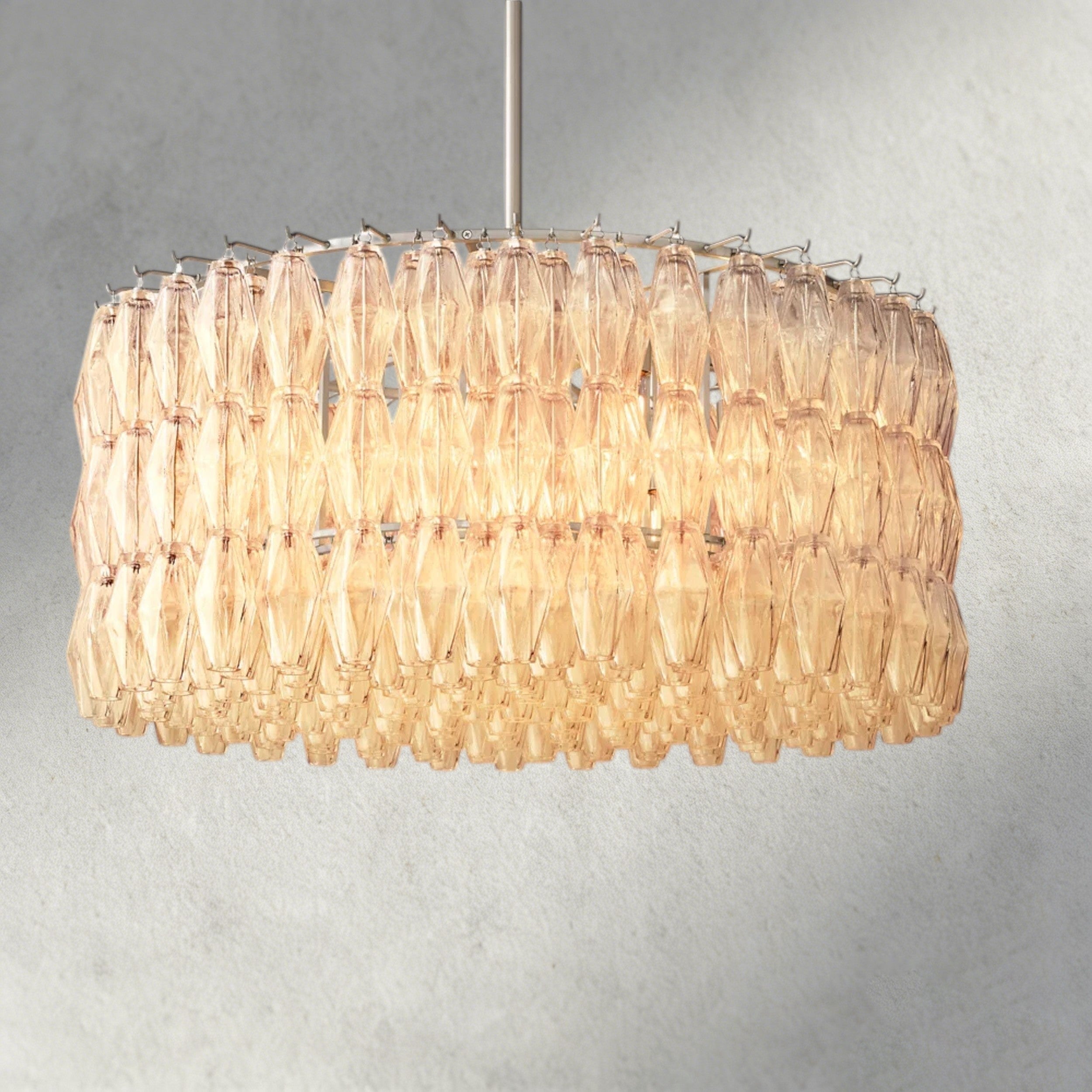 CHIARA CLEAR/ SMOKE GLASS ROUND CHANDELIER 37", 47", 62"-chandelier-Briglighting