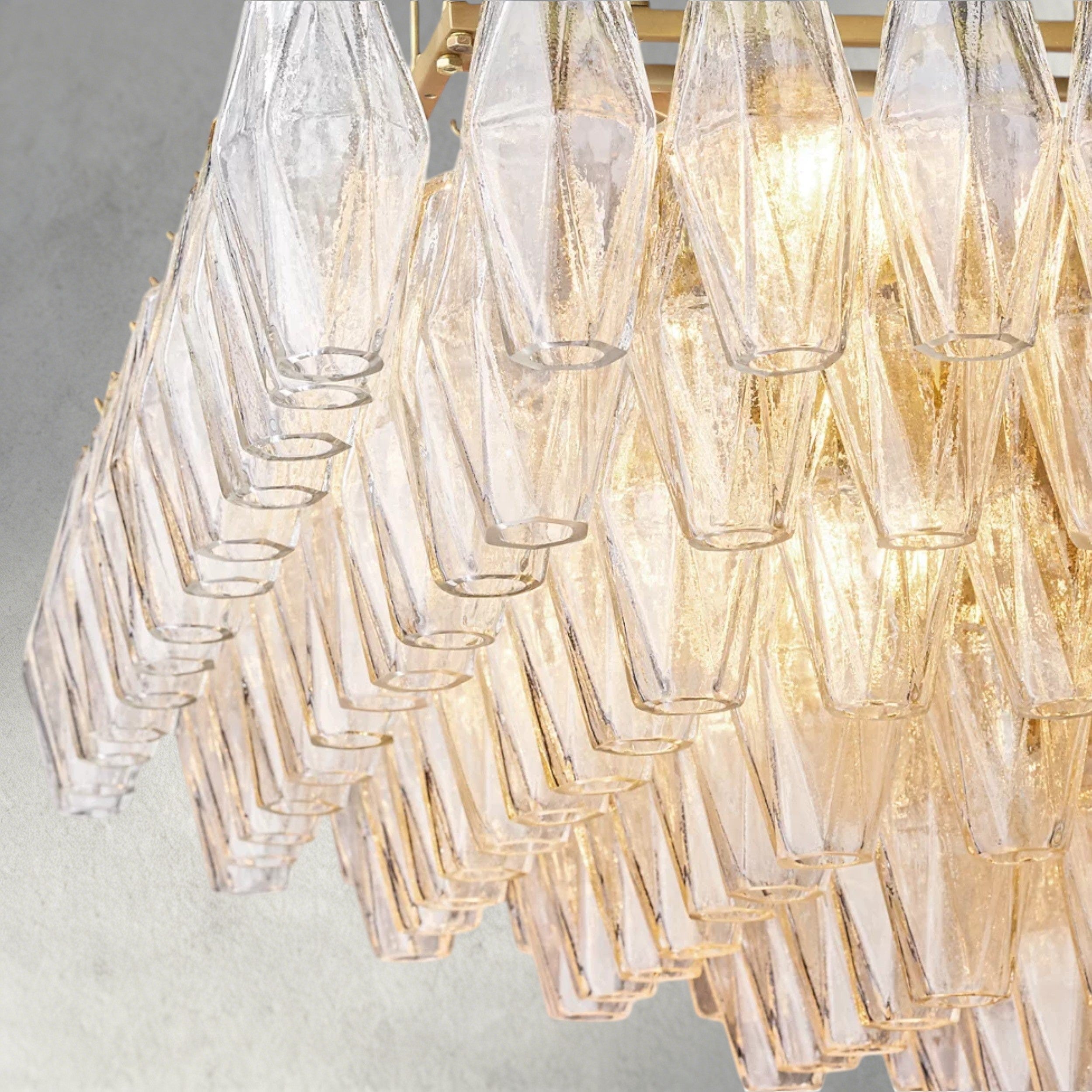 CHIARA CLEAR/ SMOKE GLASS TIERED RECTANGULAR CHANDELIER 54", 74"-chandelier-Briglighting