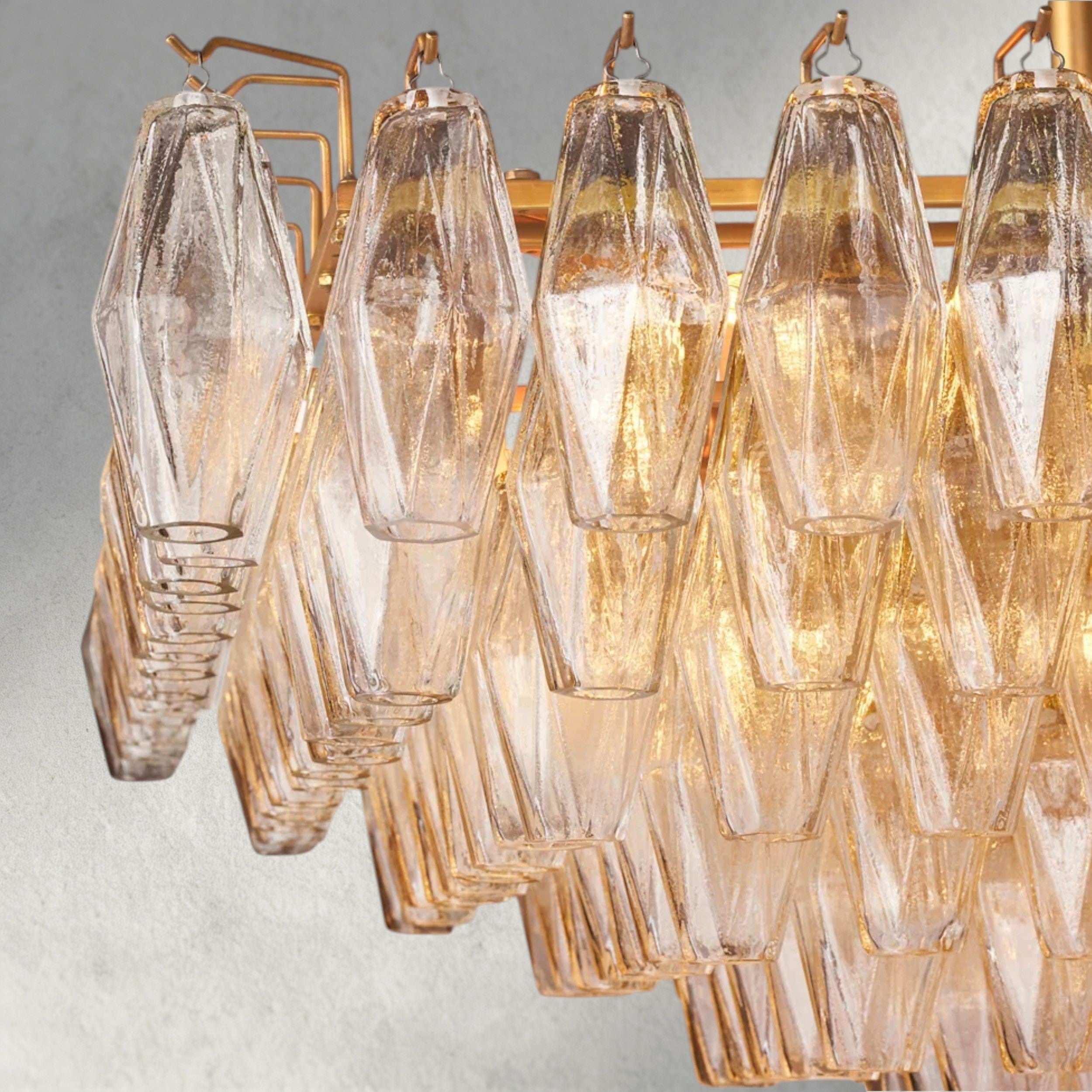 CHIARA CLEAR/ SMOKE GLASS TIERED RECTANGULAR CHANDELIER 54", 74"-chandelier-Briglighting