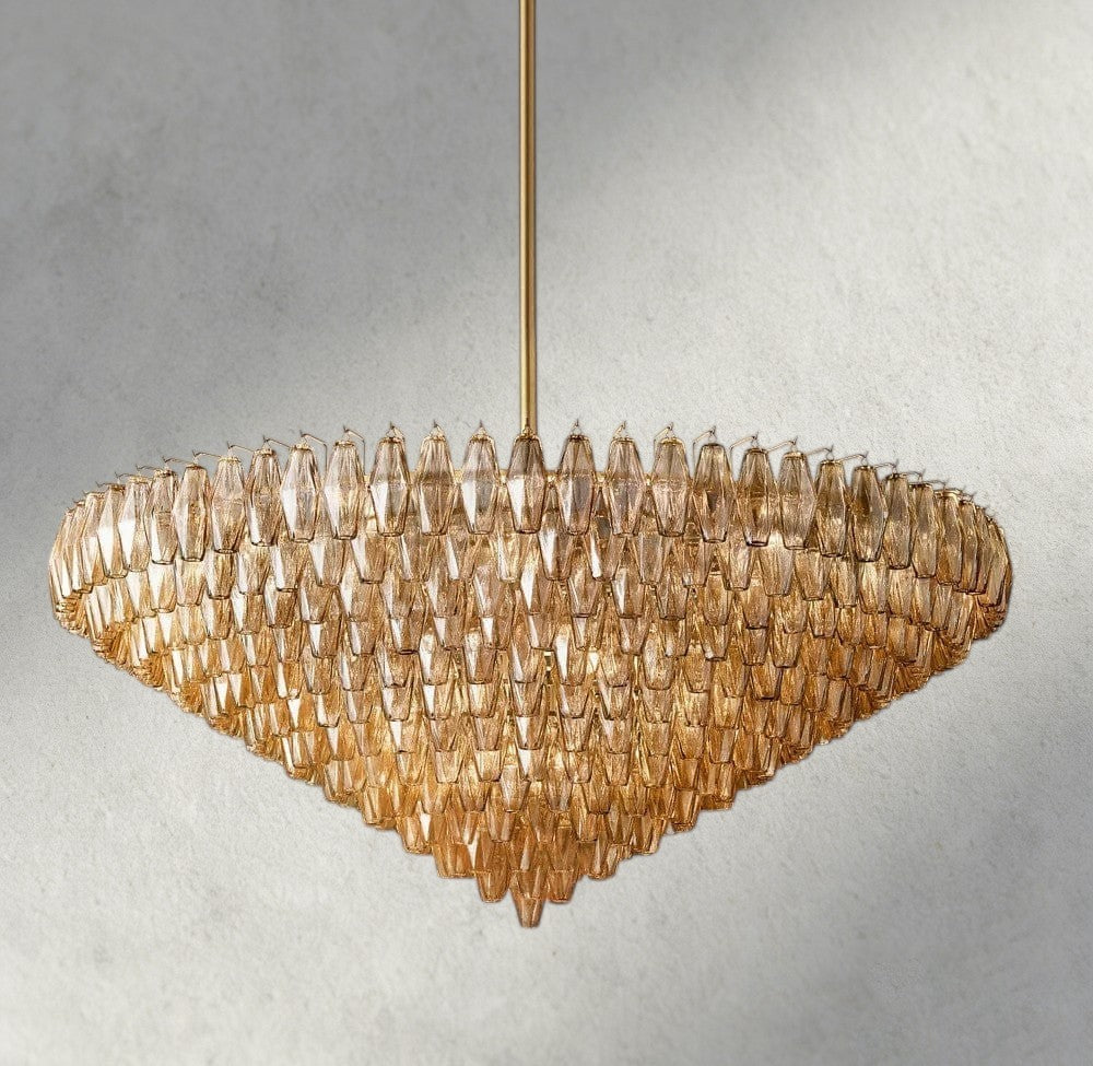 CHIARA CLEAR/ SMOKE GLASS TIERED ROUND CHANDELIER 37", 47", 62"-chandelier-Briglighting