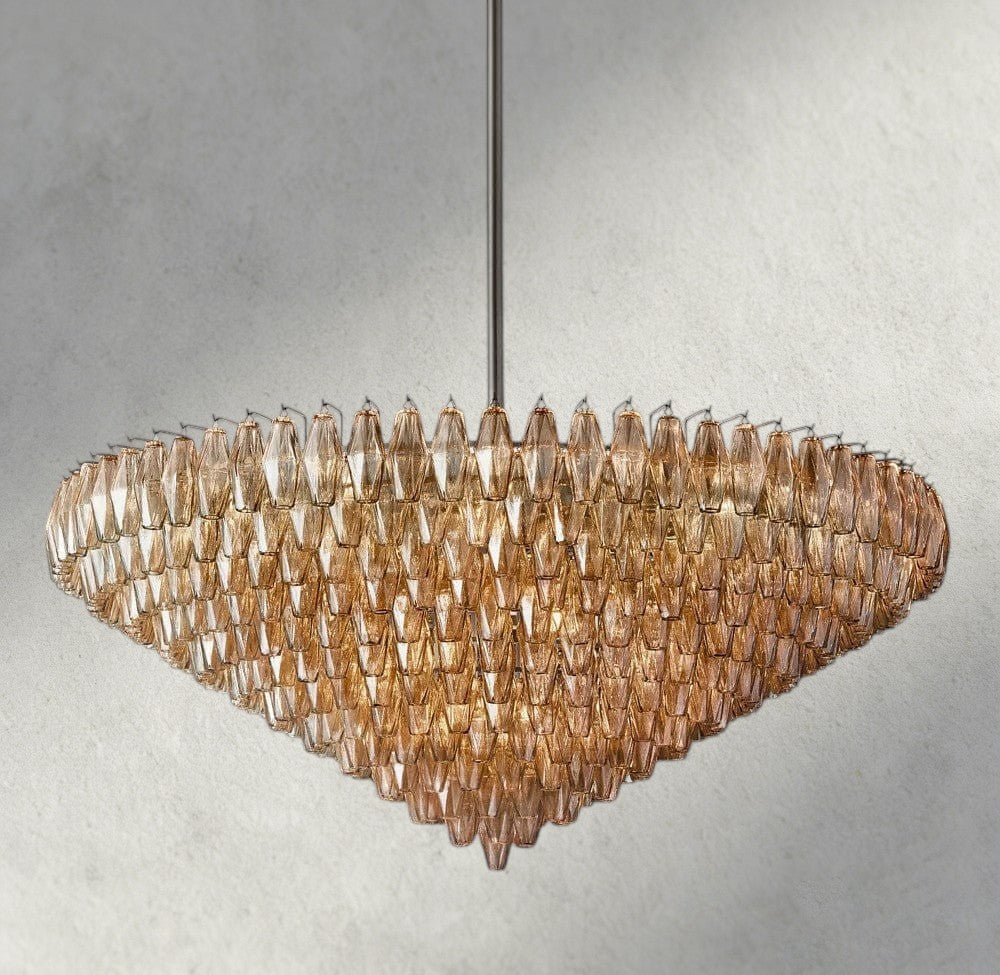 CHIARA CLEAR/ SMOKE GLASS TIERED ROUND CHANDELIER 37", 47", 62"-chandelier-Briglighting