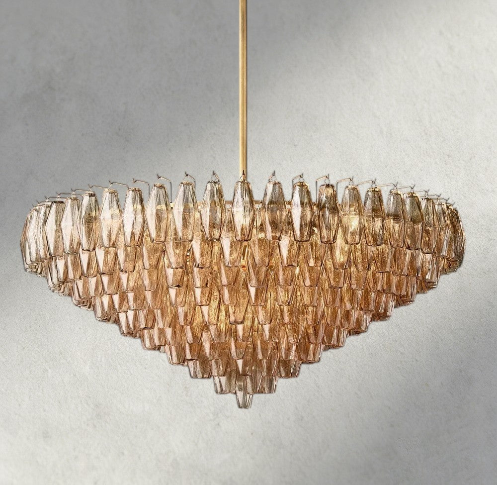 CHIARA CLEAR/ SMOKE GLASS TIERED ROUND CHANDELIER 37", 47", 62"-chandelier-Briglighting