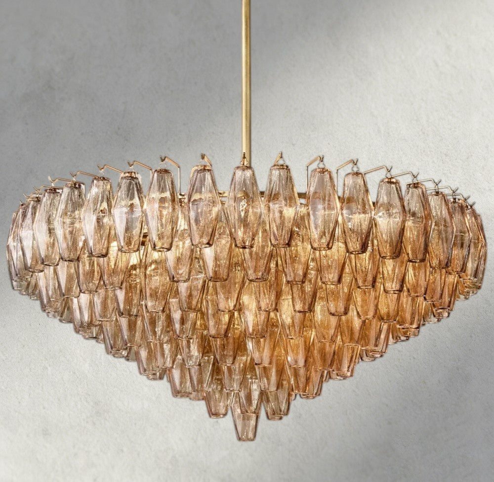 CHIARA CLEAR/ SMOKE GLASS TIERED ROUND CHANDELIER 37", 47", 62"-chandelier-Briglighting