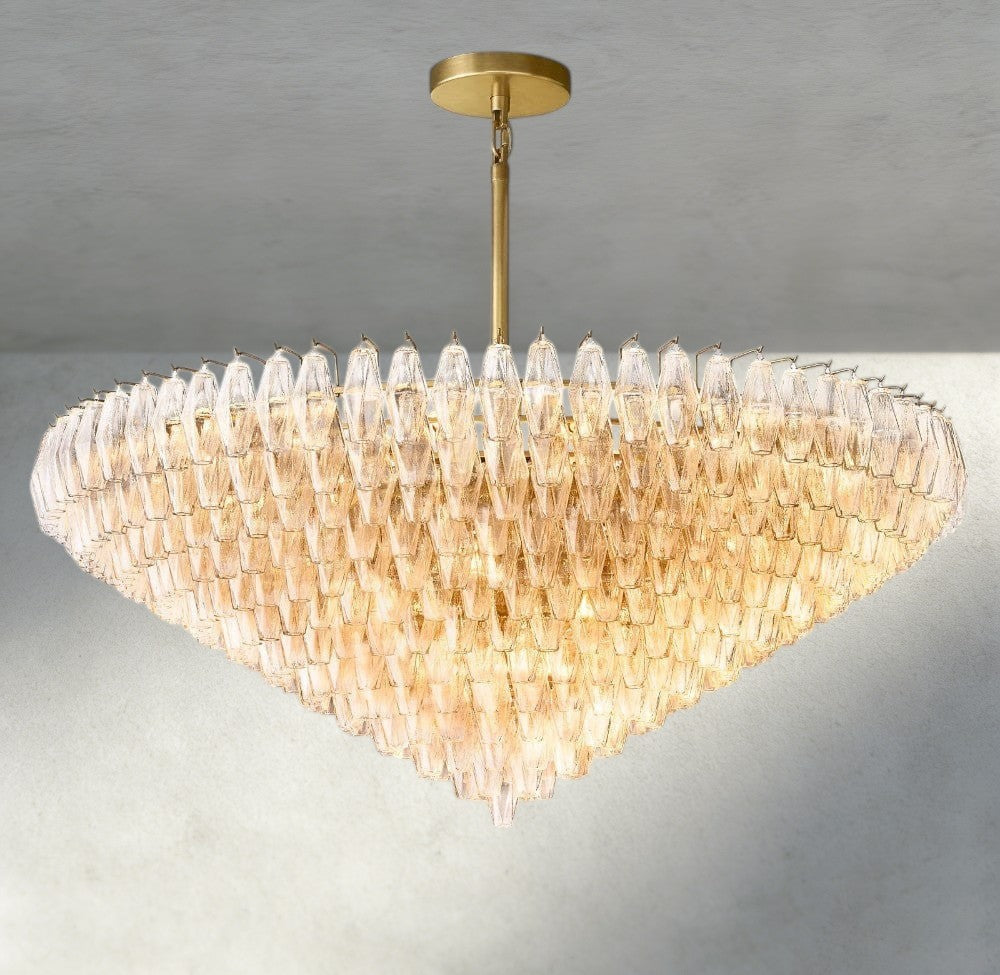 CHIARA CLEAR/ SMOKE GLASS TIERED ROUND CHANDELIER 37", 47", 62"-chandelier-Briglighting