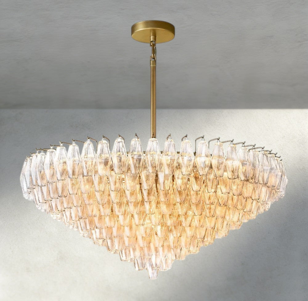 CHIARA CLEAR/ SMOKE GLASS TIERED ROUND CHANDELIER 37", 47", 62"-chandelier-Briglighting