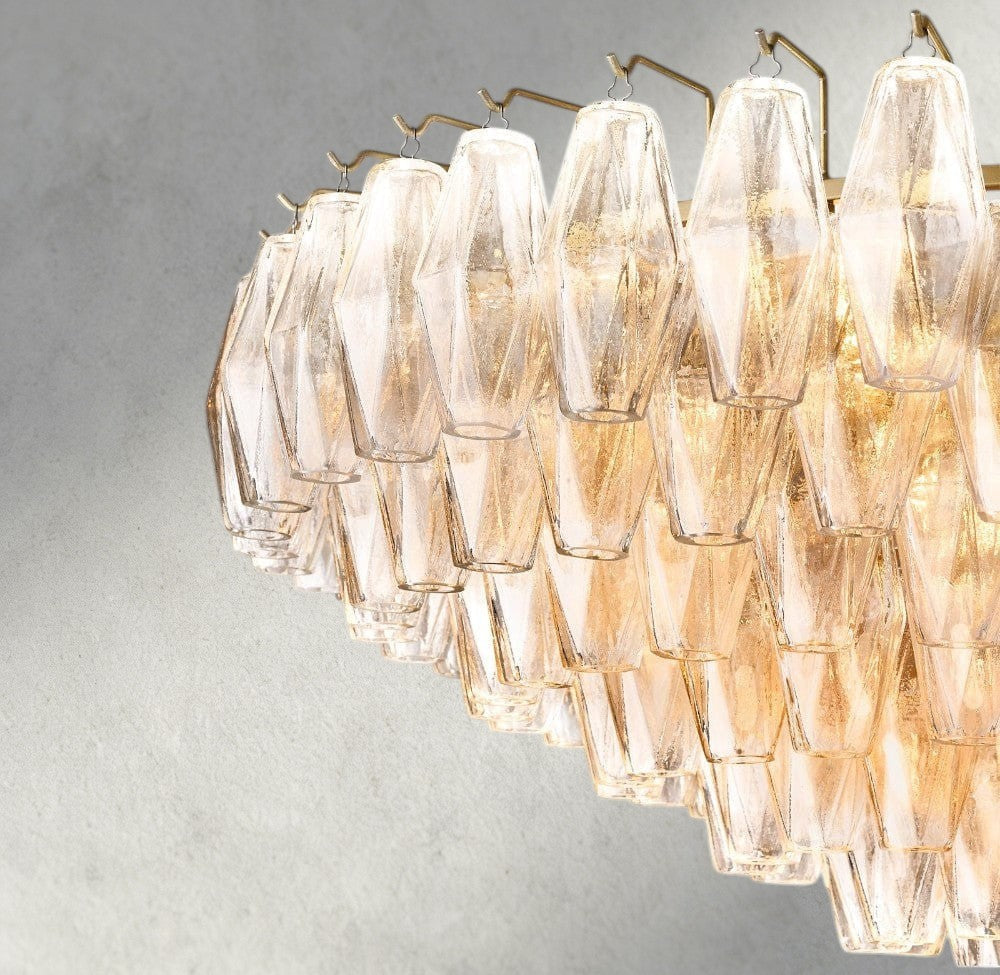 CHIARA CLEAR/ SMOKE GLASS TIERED ROUND CHANDELIER 37", 47", 62"-chandelier-Briglighting