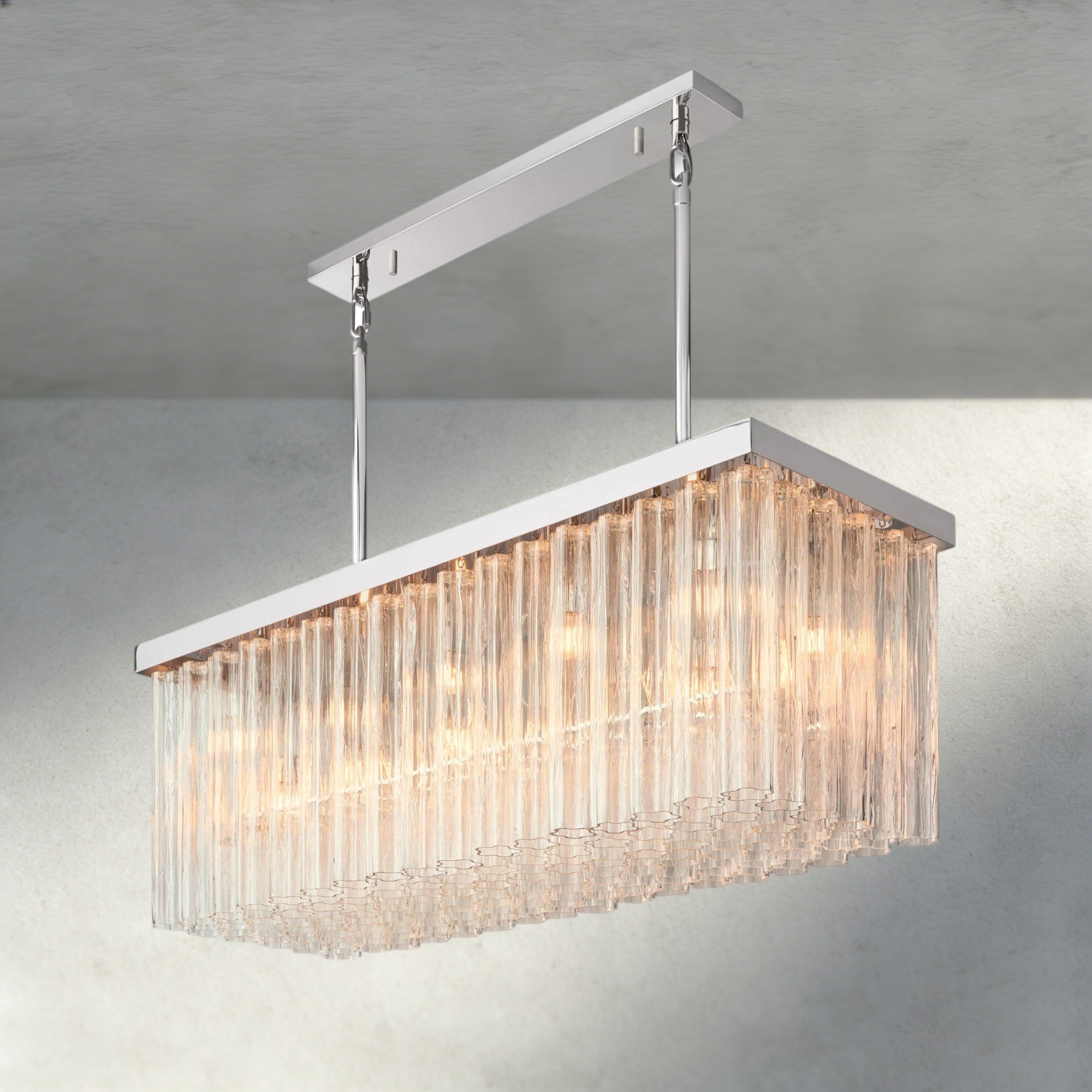 Cielo Rectangular Chandelier 54", 73"-chandelier-Briglighting