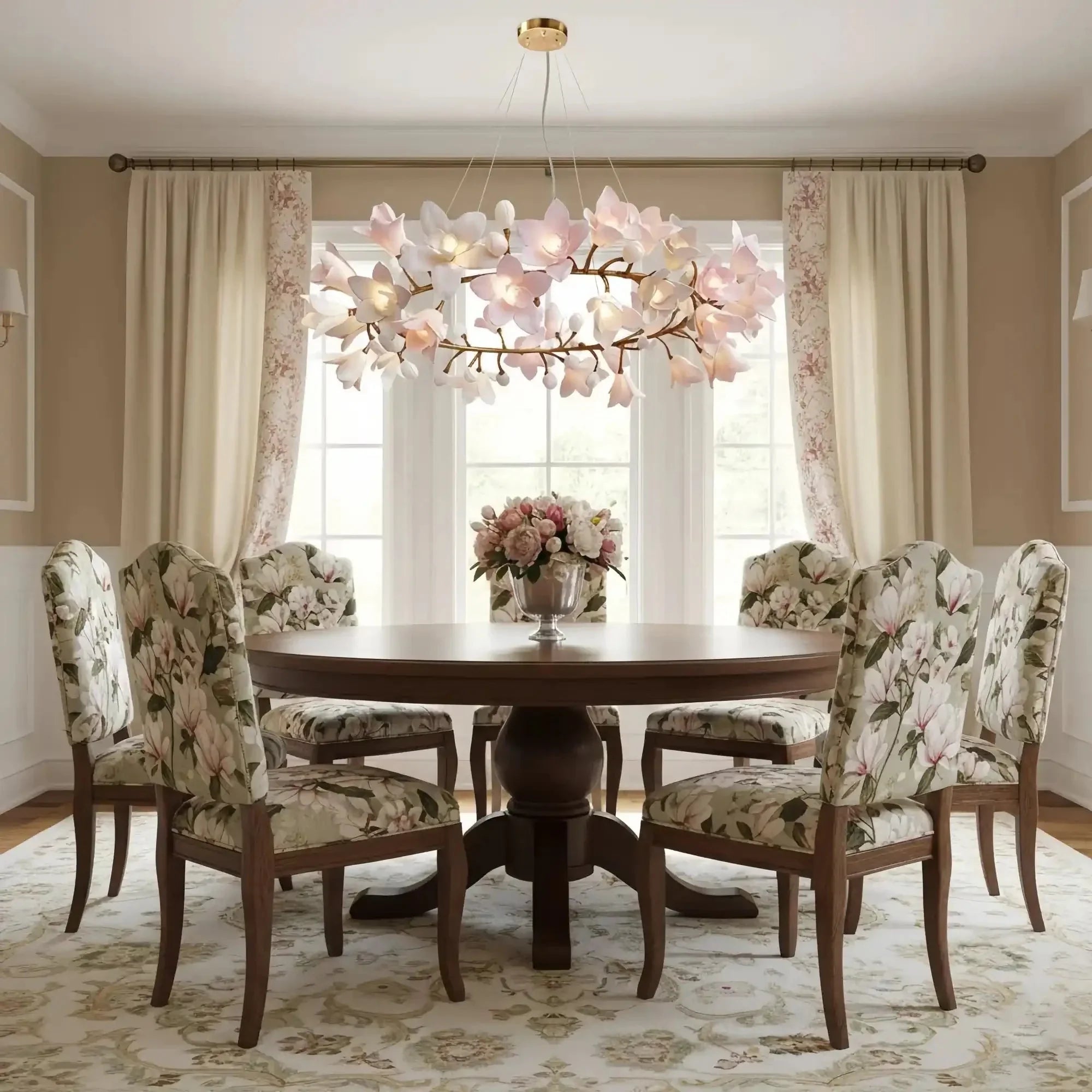Circular Blossom Chandelier - Dia 23.6″(60cm) x H 15.7″(40cm)-Briglighting