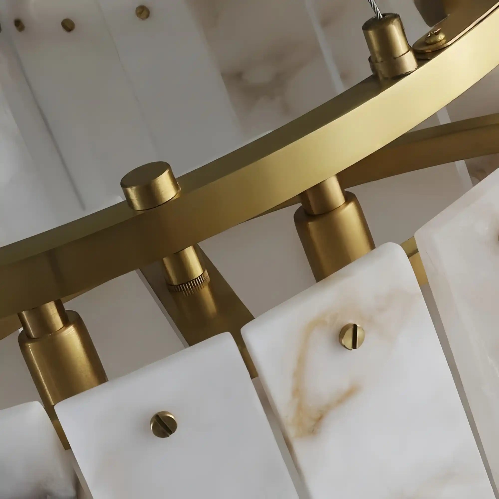 Contemporary Alabaster Flush Mount Ceiling Lamp-Chandeliers-Briglighting