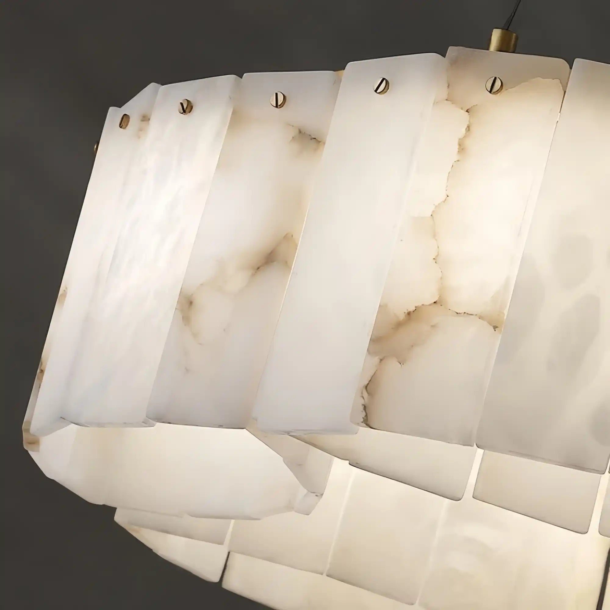 Contemporary Alabaster Flush Mount Ceiling Lamp-Chandeliers-Briglighting