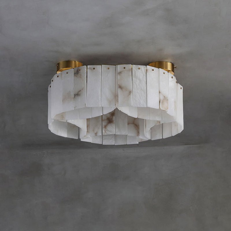 Contemporary Alabaster Flush Mount Ceiling Lamp-Chandeliers-Briglighting