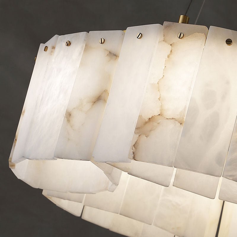 Contemporary Alabaster Flush Mount Ceiling Lamp-Chandeliers-Briglighting