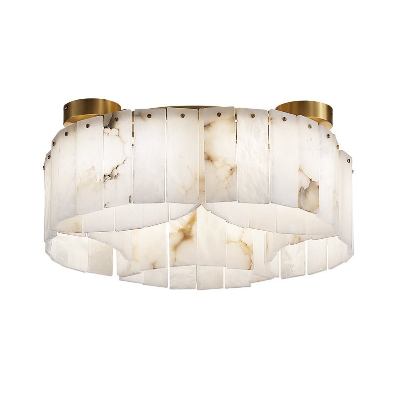 Contemporary Alabaster Flush Mount Ceiling Lamp-Chandeliers-Briglighting
