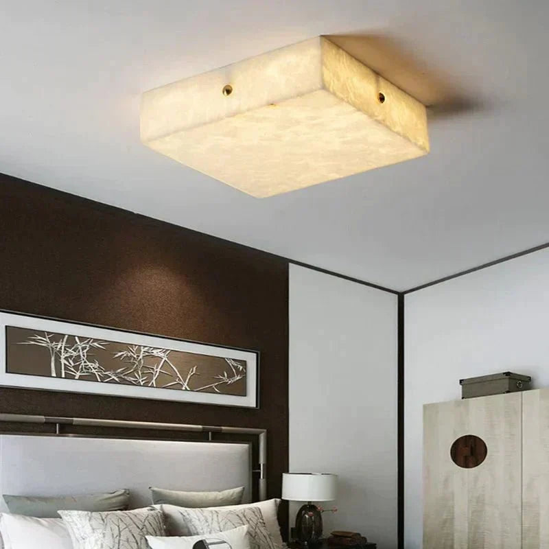 Coral Modern Alabaster Flushmount, Designer Ceiling Light Fixtures-Chandelier-Briglighting