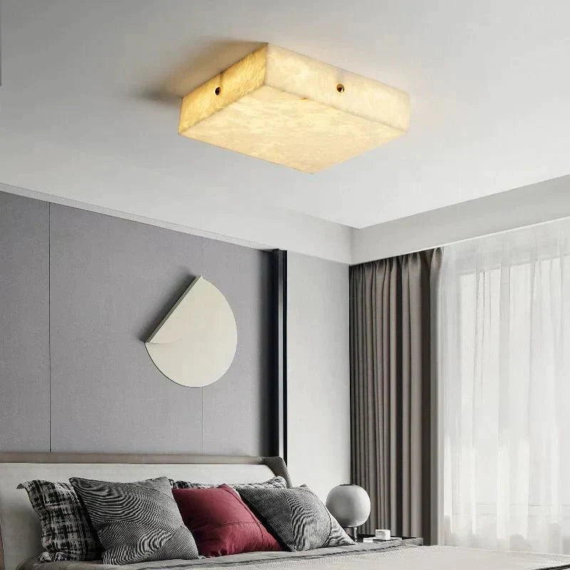 Coral Modern Alabaster Flushmount, Designer Ceiling Light Fixtures-Chandelier-Briglighting