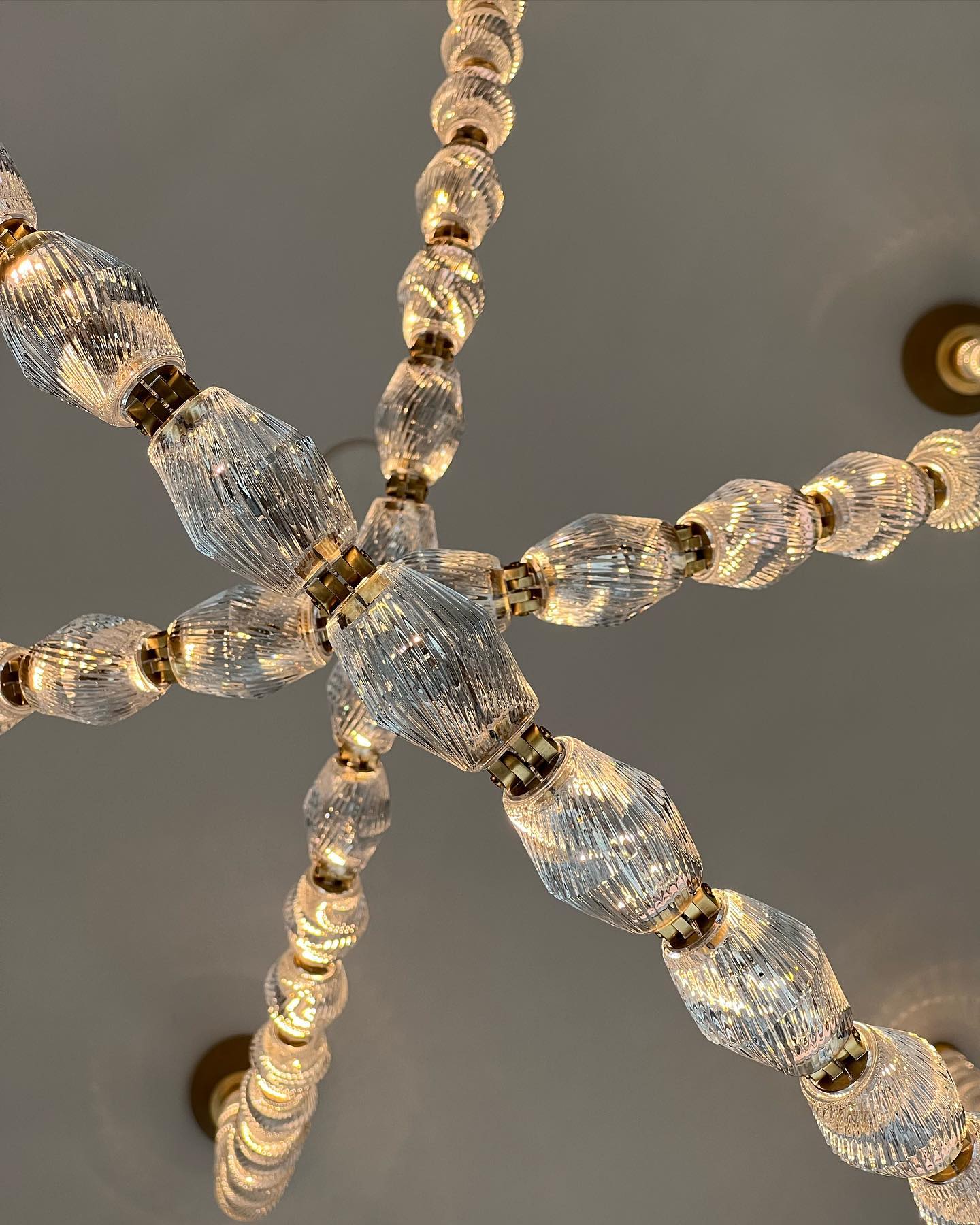 Creative Glass Pearl Necklace Pendant Chandelier for Living/Dining Room/Staircase-Briglighting