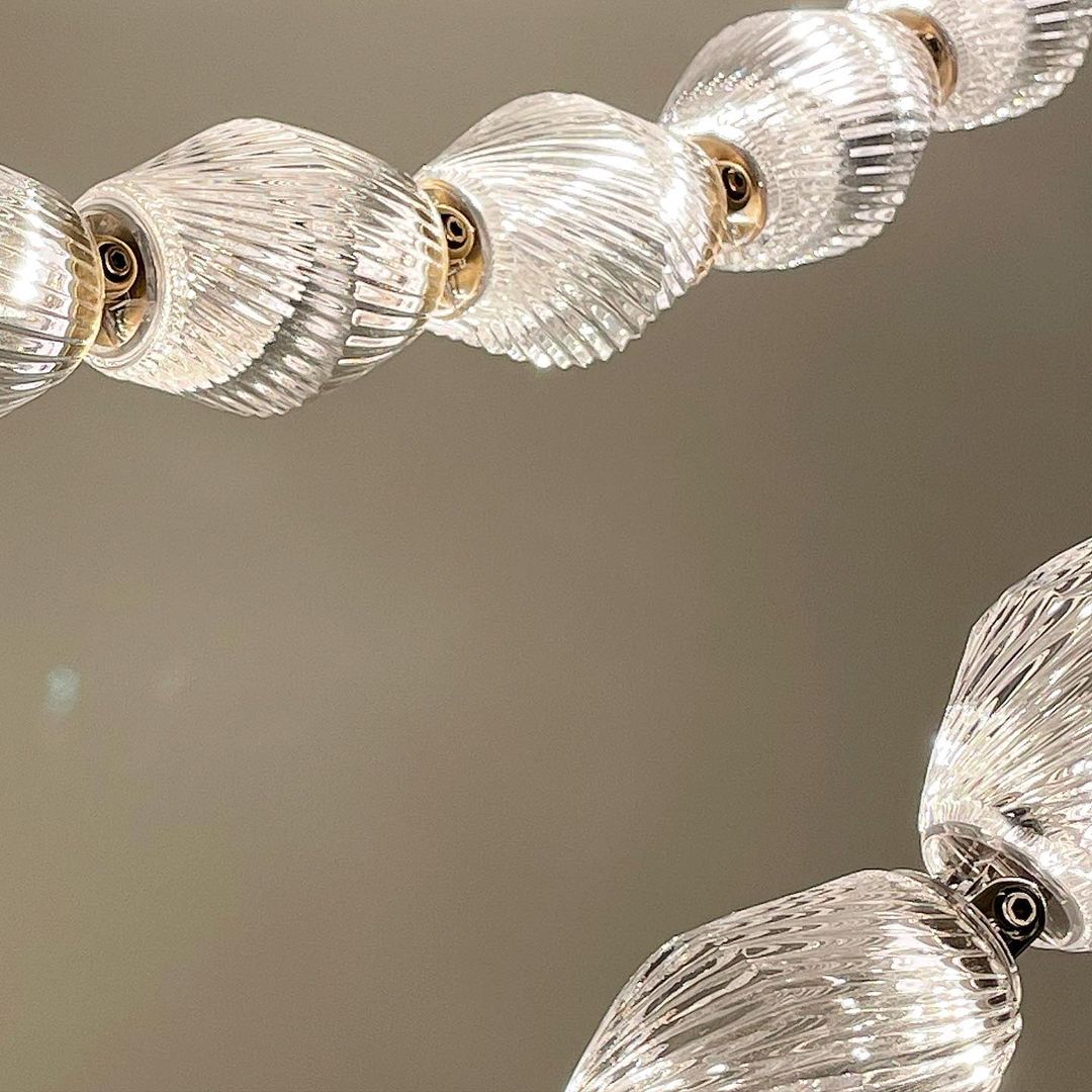 Creative Glass Pearl Necklace Pendant Chandelier for Living/Dining Room/Staircase-Briglighting