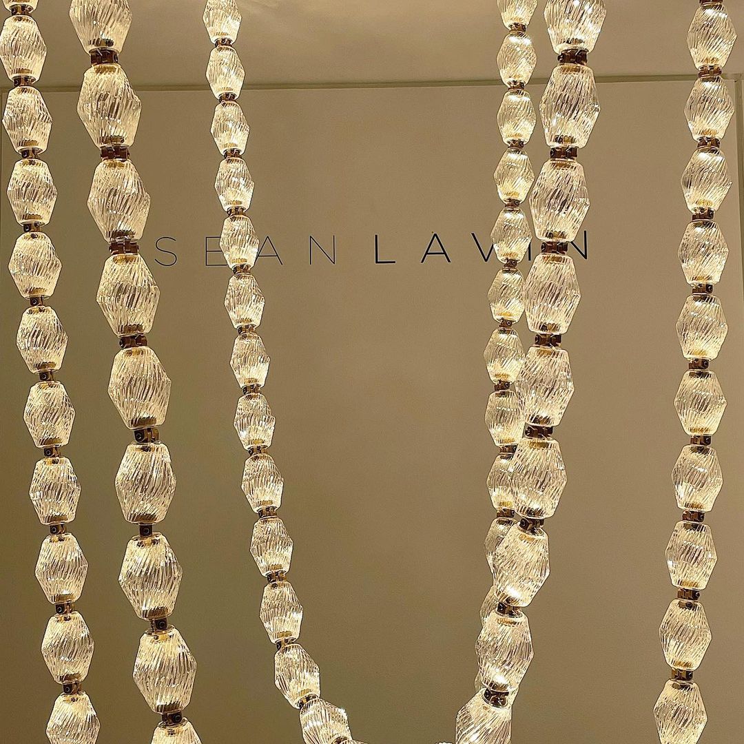 Creative Glass Pearl Necklace Pendant Chandelier for Living/Dining Room/Staircase-Briglighting