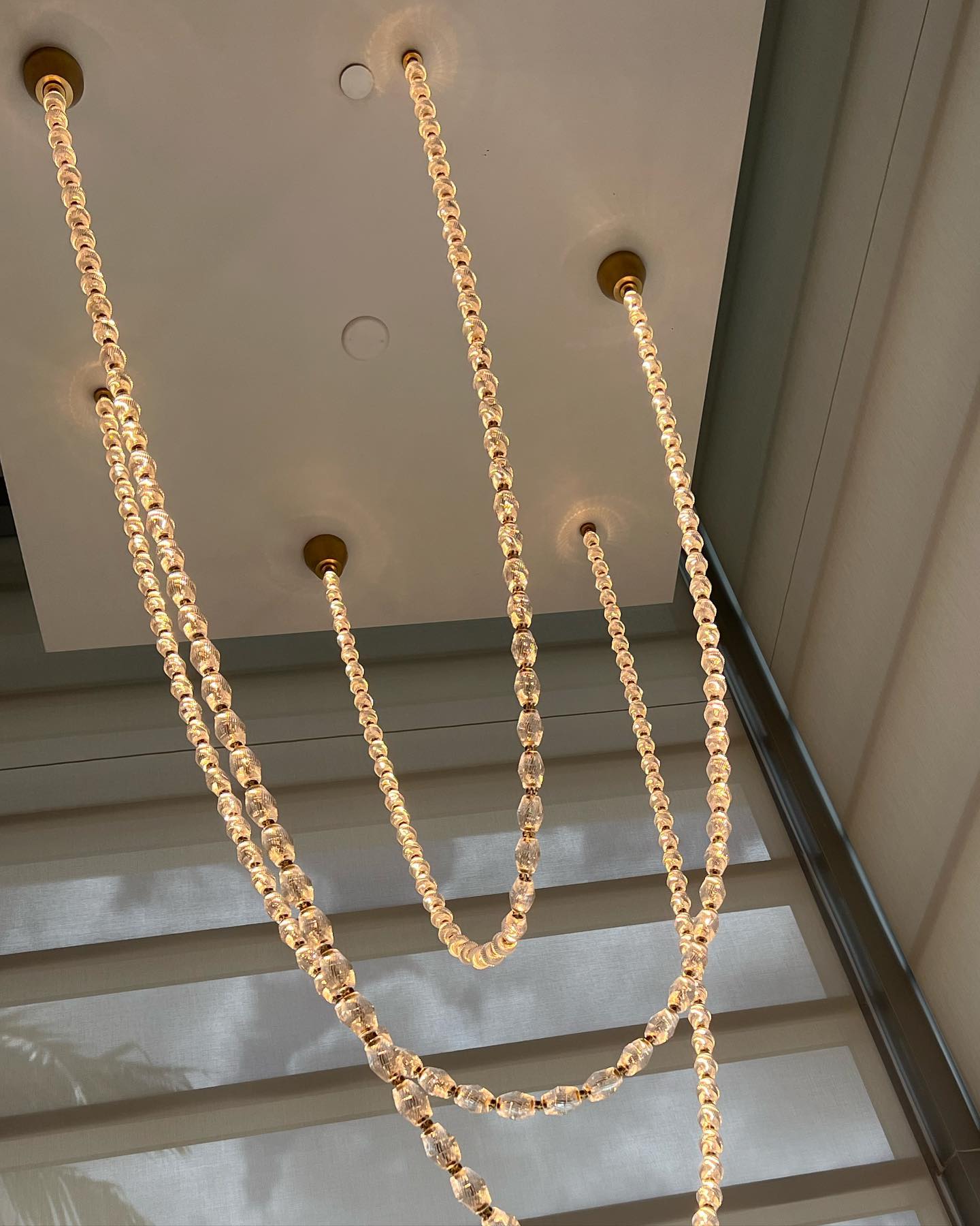 Creative Glass Pearl Necklace Pendant Chandelier for Living/Dining Room/Staircase-Briglighting