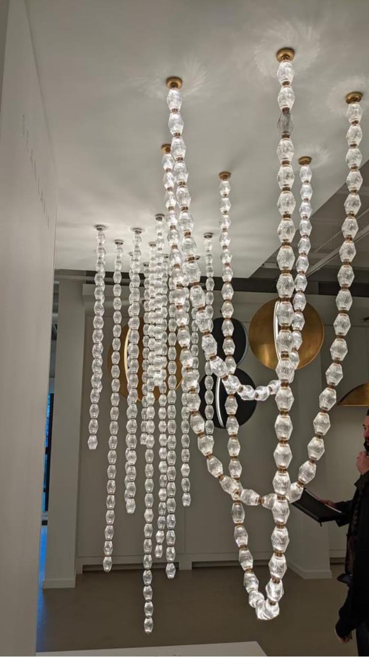 Creative Glass Pearl Necklace Pendant Chandelier for Living/Dining Room/Staircase-Briglighting