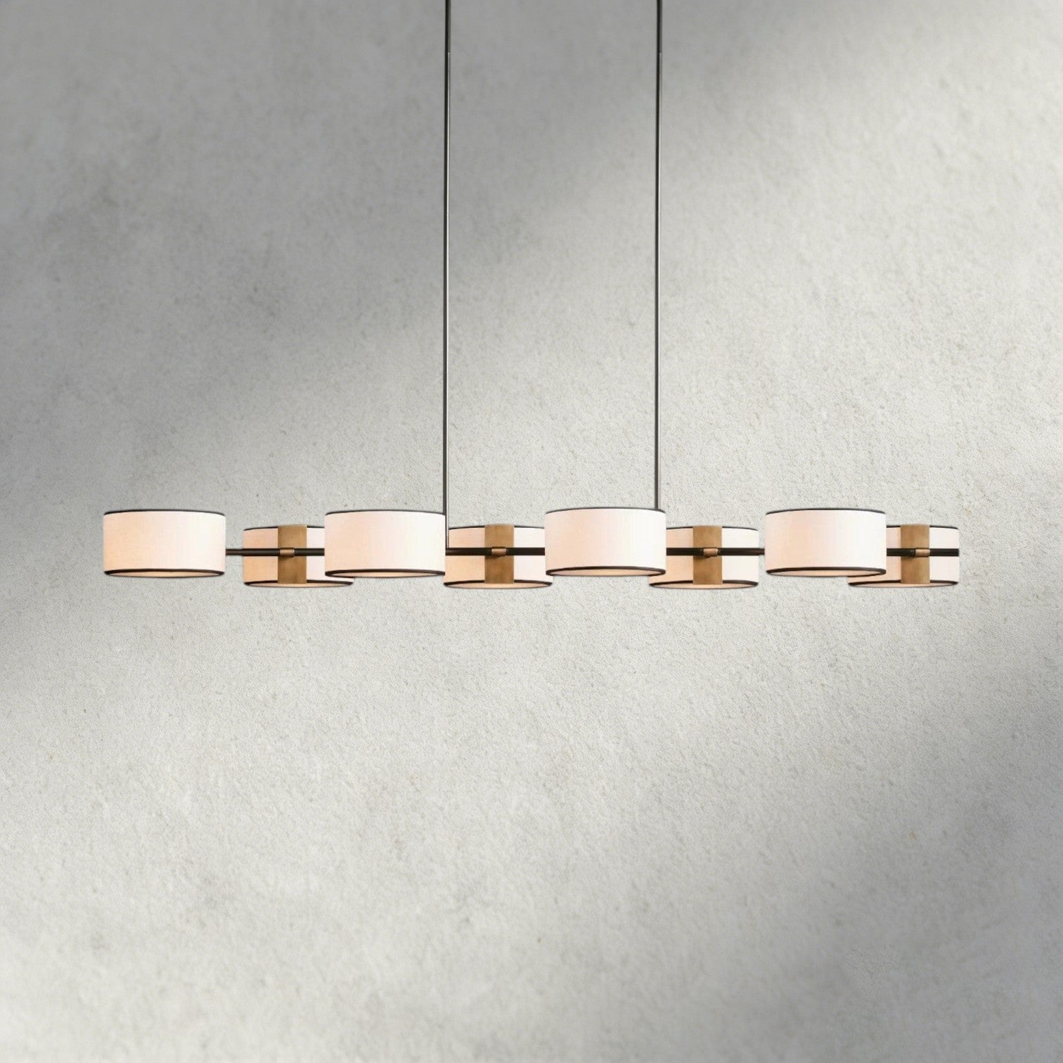 BLACK & WHITE Daphne Linear Chandelier 62"