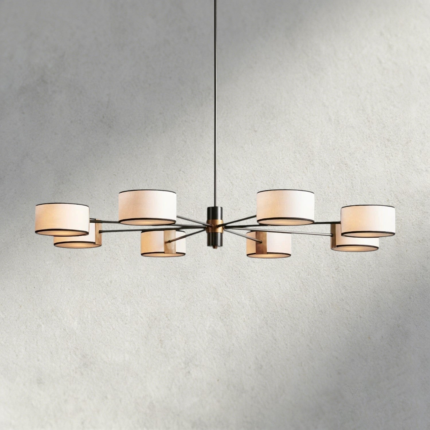 60" / BLACK & WHITE Daphne Round Chandelier 48", 60"