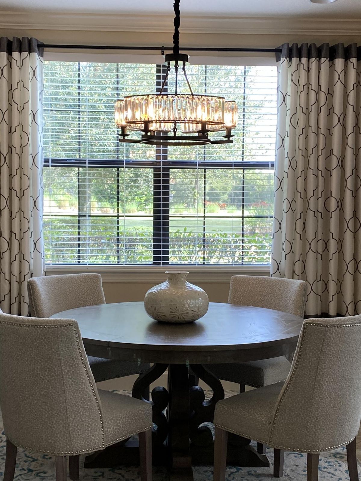 Decorative 6/ 8/ 10/ 12-Light Crystal Ceiling Chandelier Triangular Prism Island Light Fixture Metal Shade for Living Room-Briglighting