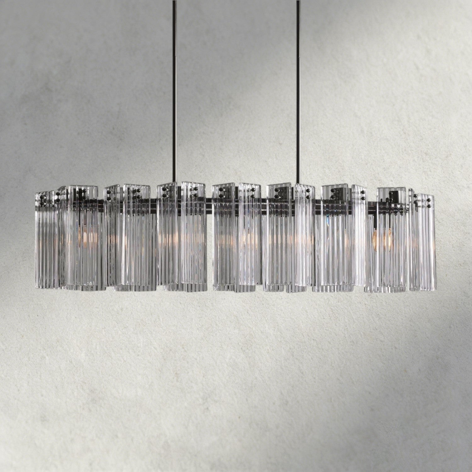 51" / Bronze / Clear Delsie Oval Chandelier 51", 63", 72"