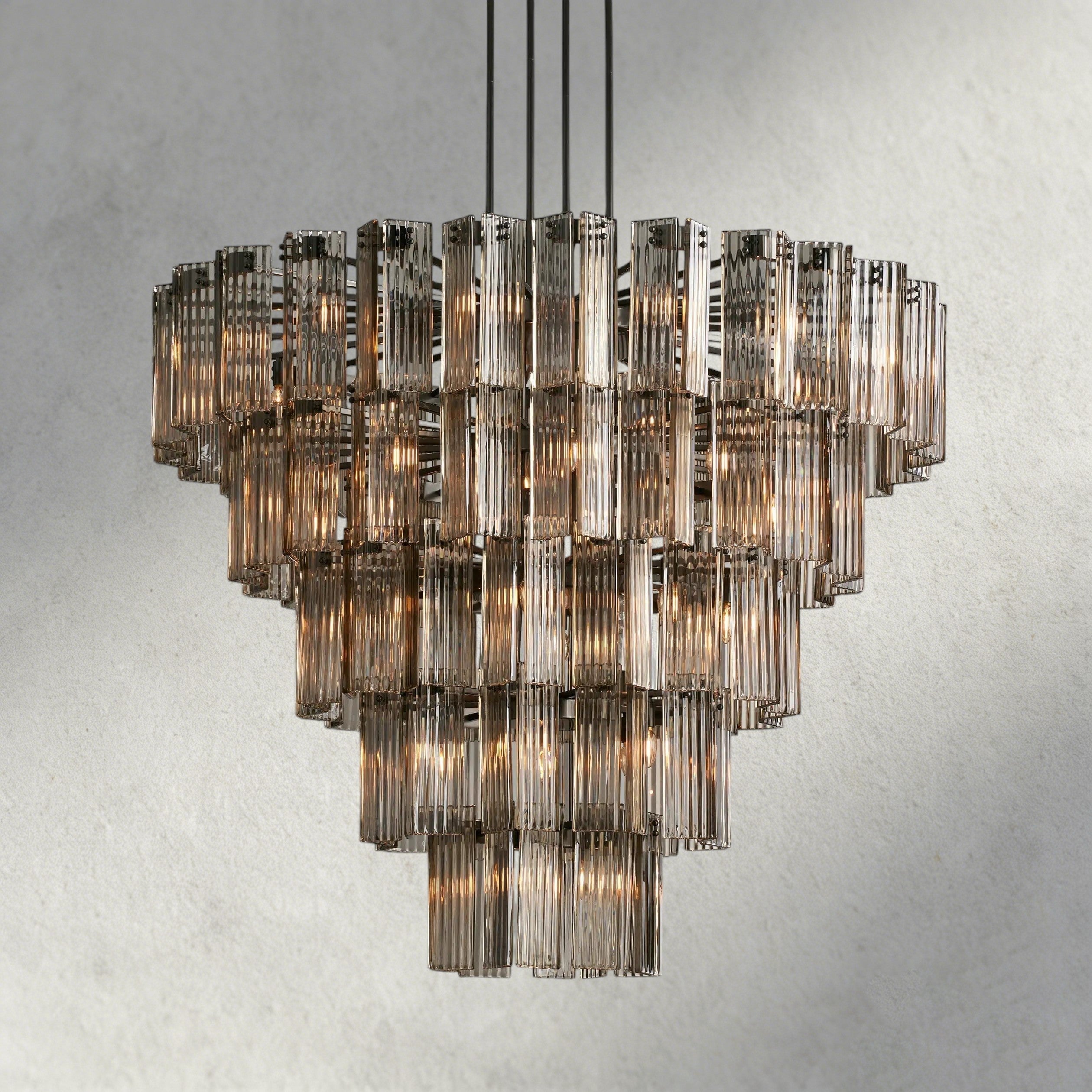 60" / Bronze / Smoke Delsie Round Chandelier 38", 48", 60"