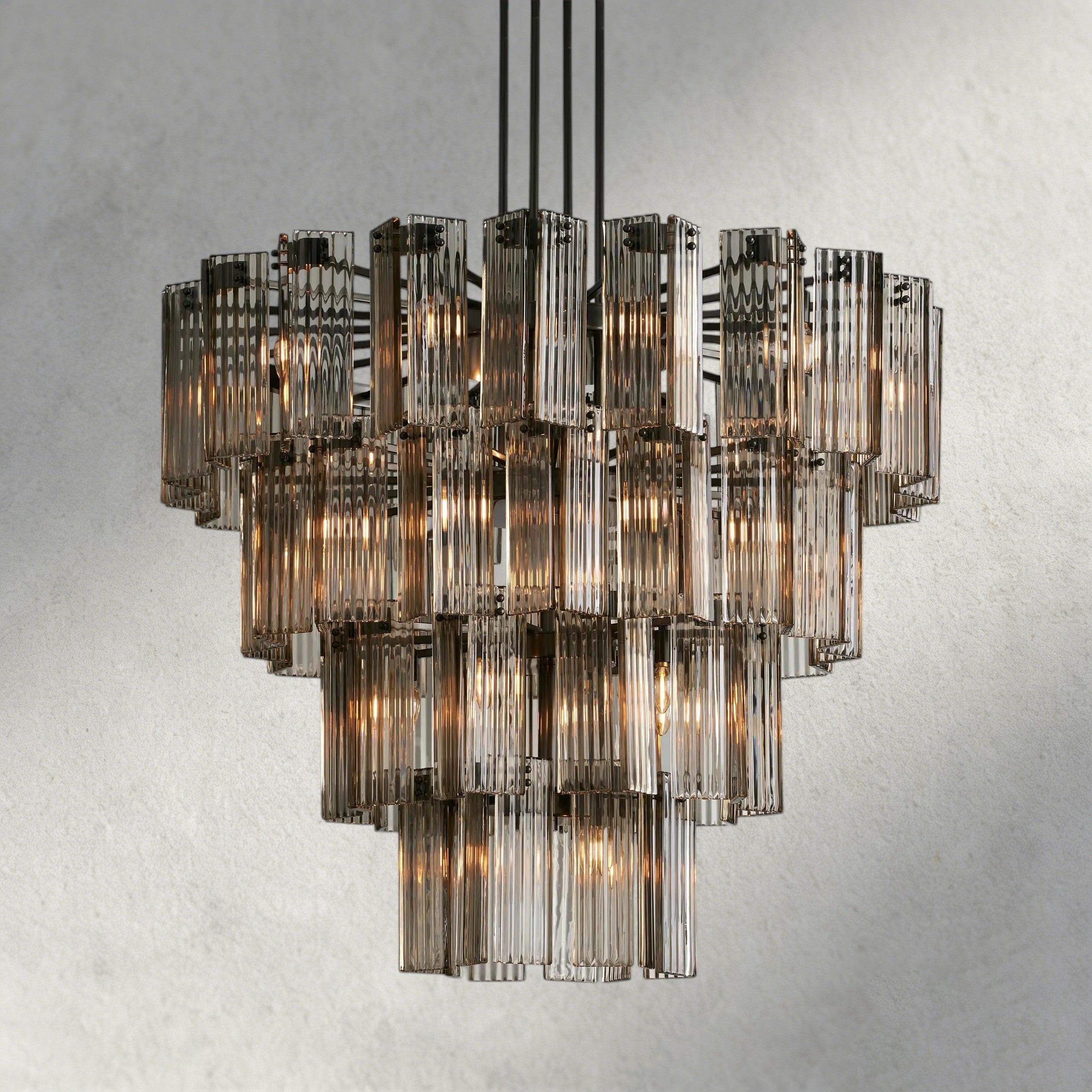 48" / Bronze / Smoke Delsie Round Chandelier 38", 48", 60"