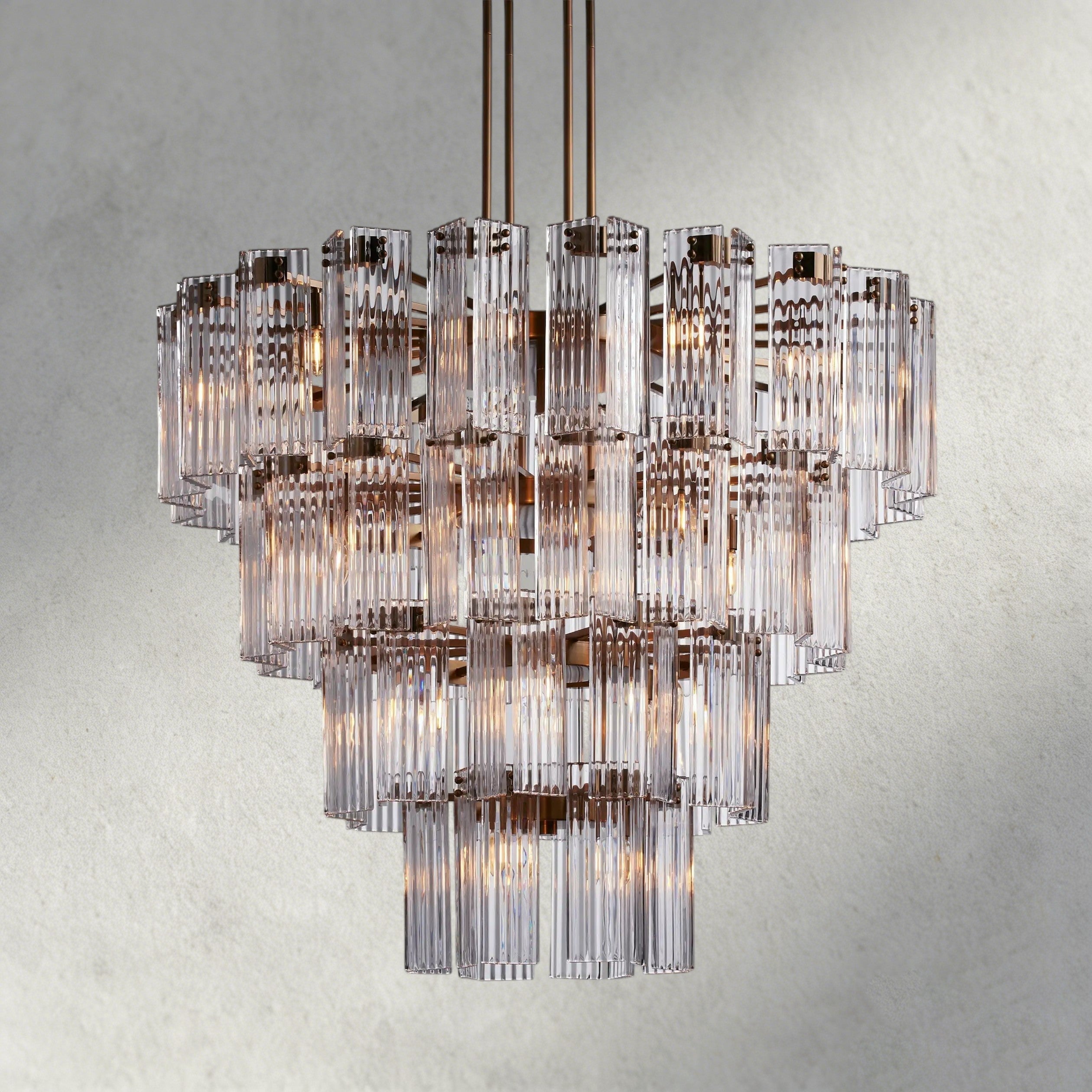 48" / Brass / Clear Delsie Round Chandelier 38", 48", 60"